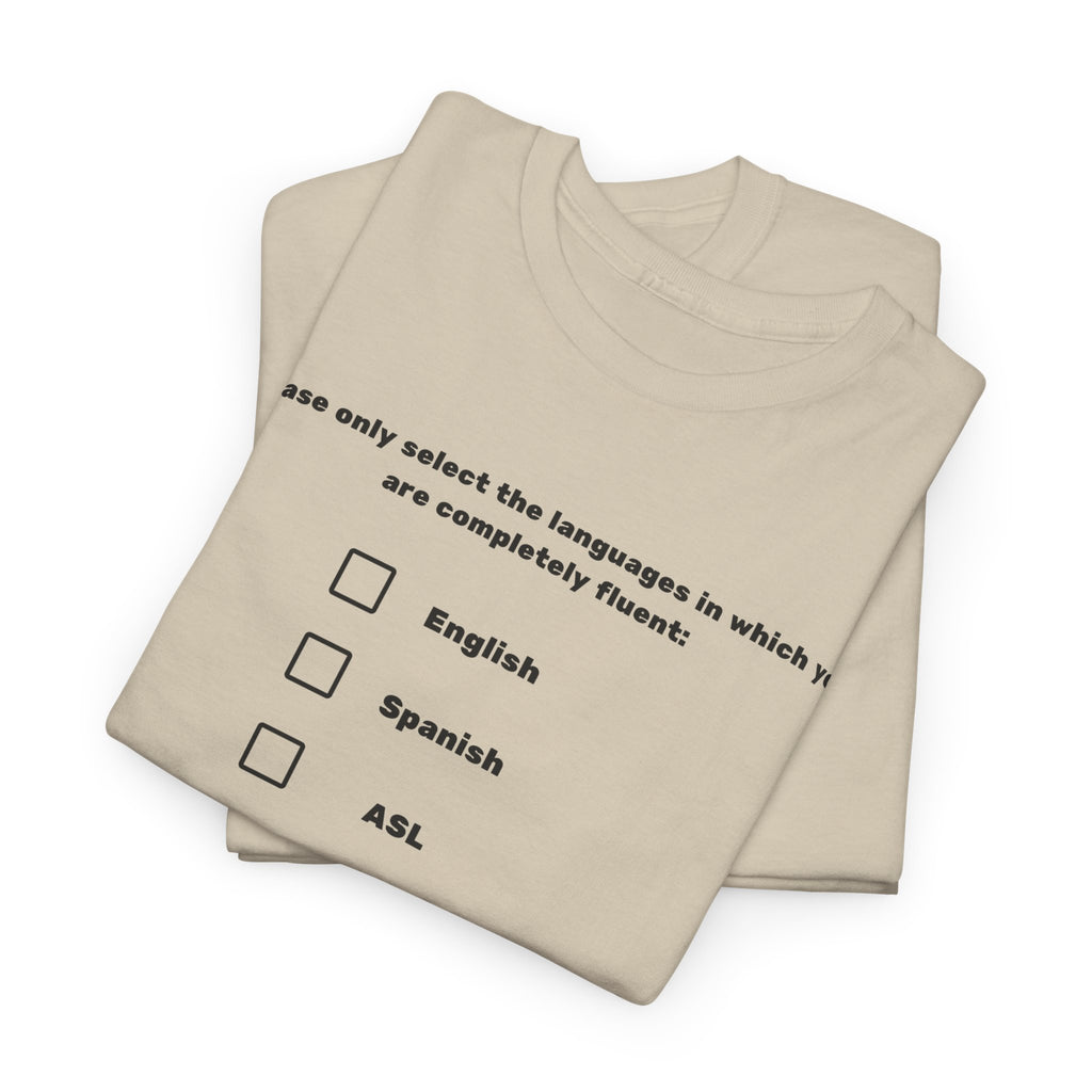 Language Checkbox Graphic Tee - Sarcasm