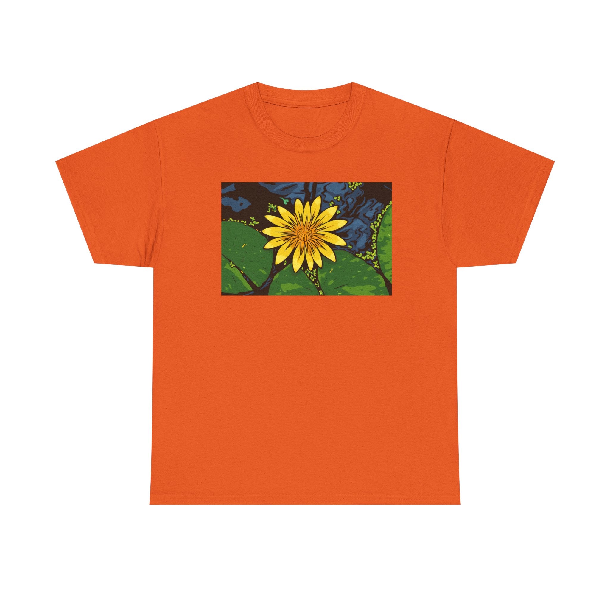 Lily Pad Floral Tee - Unisex Heavy Cotton Shirt