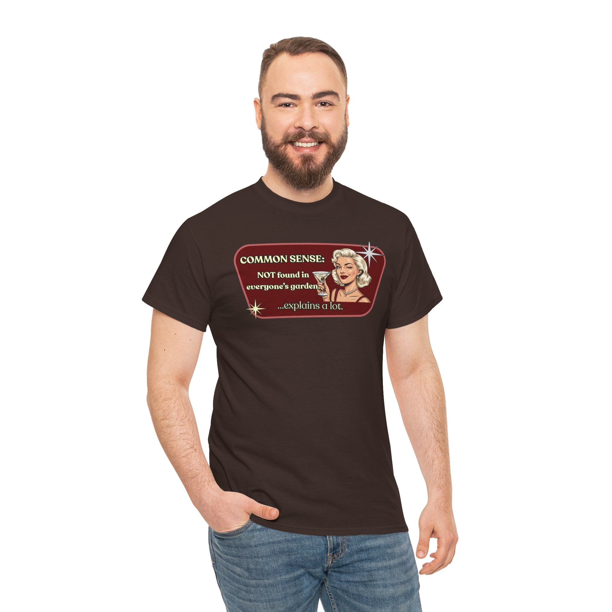Common Sense: Not Found in Everyone's Garden Retro Tee — Vintage Style Graphic Tee