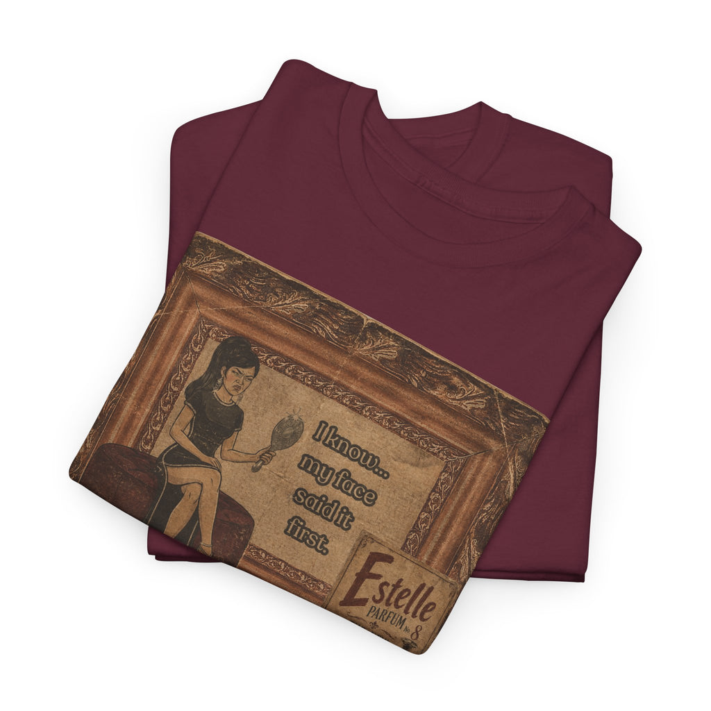 I know My Face Retro T-Shirt — Estelle Parfum Vintage Style Graphic Tee