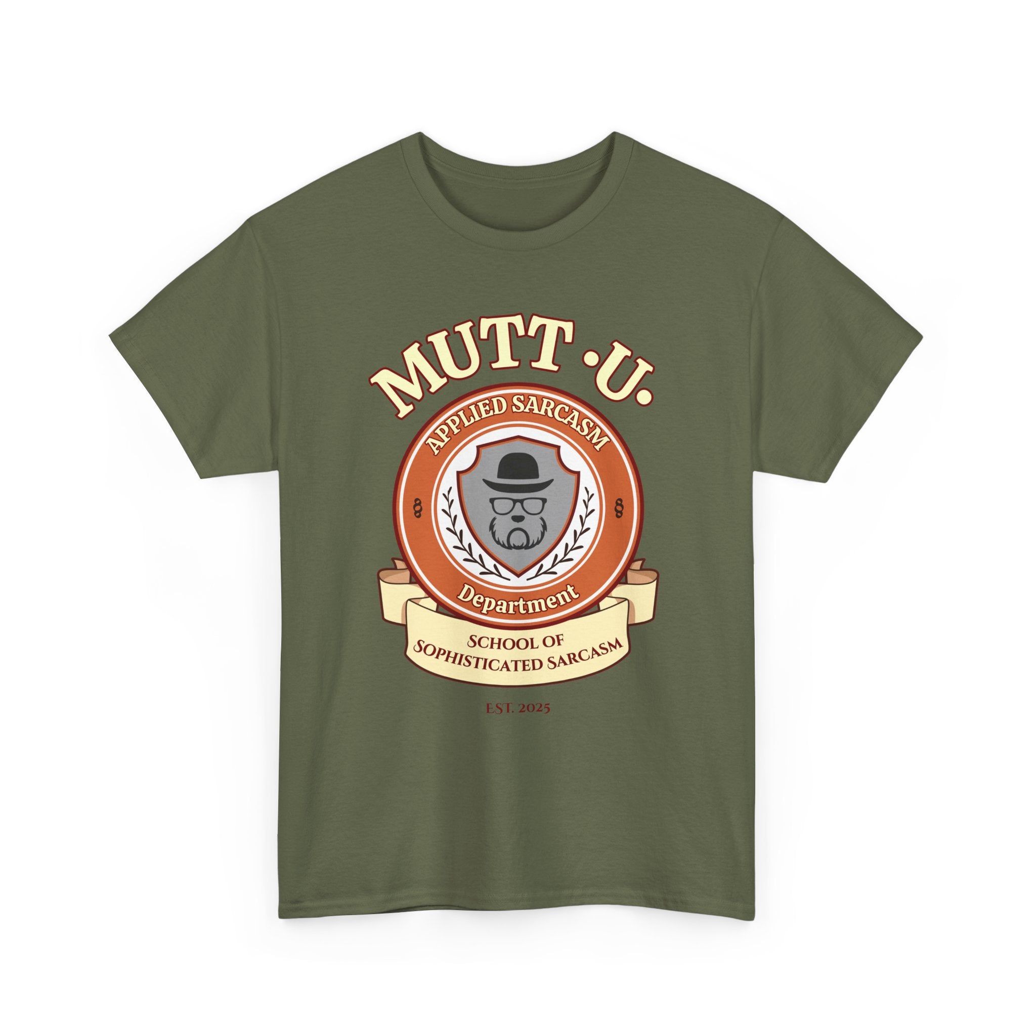 Mutt U Campus T-Shirt  —  School of Sophisticated Sarcasm Mutt Logo Graphic Tee