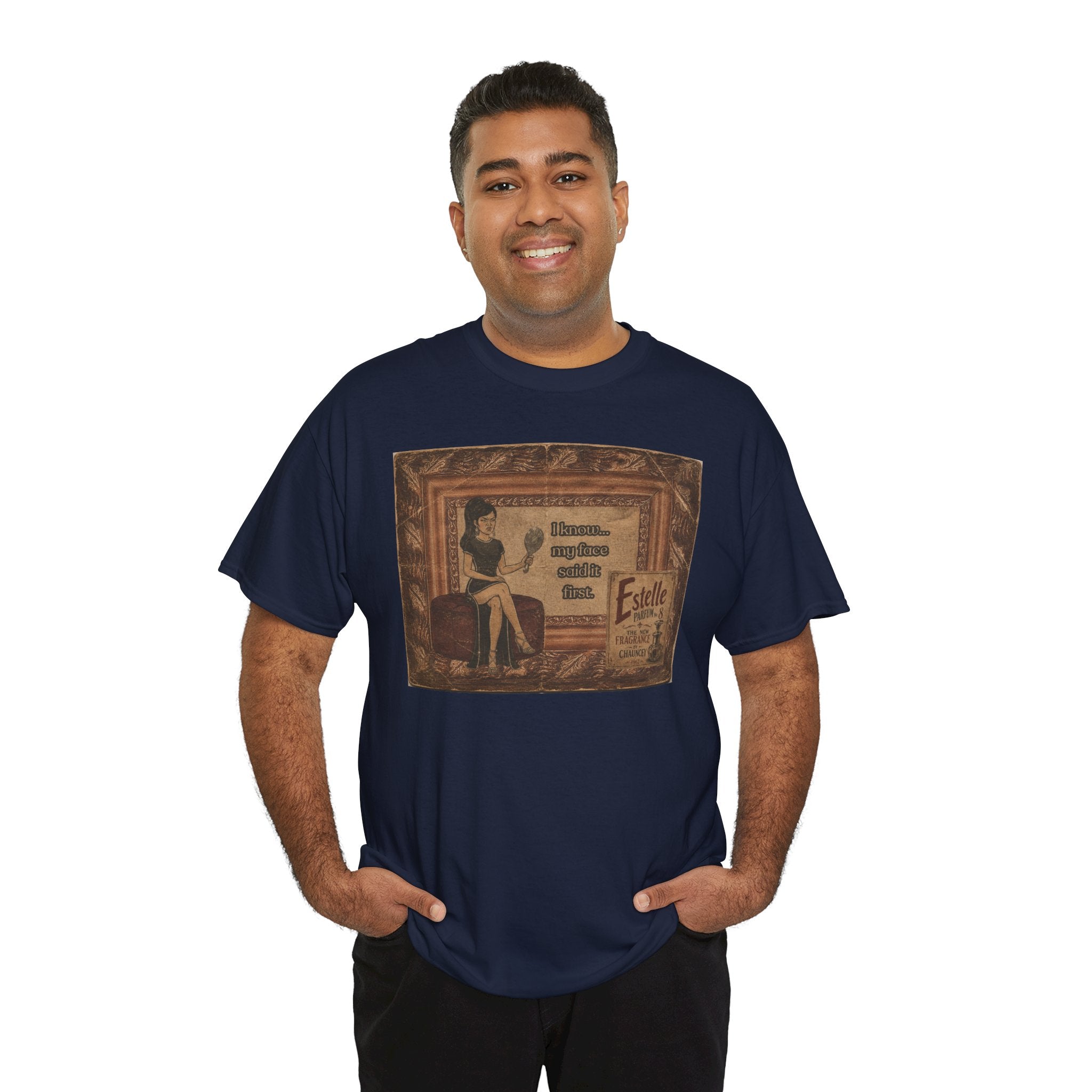 I know My Face Retro T-Shirt — Estelle Parfum Vintage Style Graphic Tee