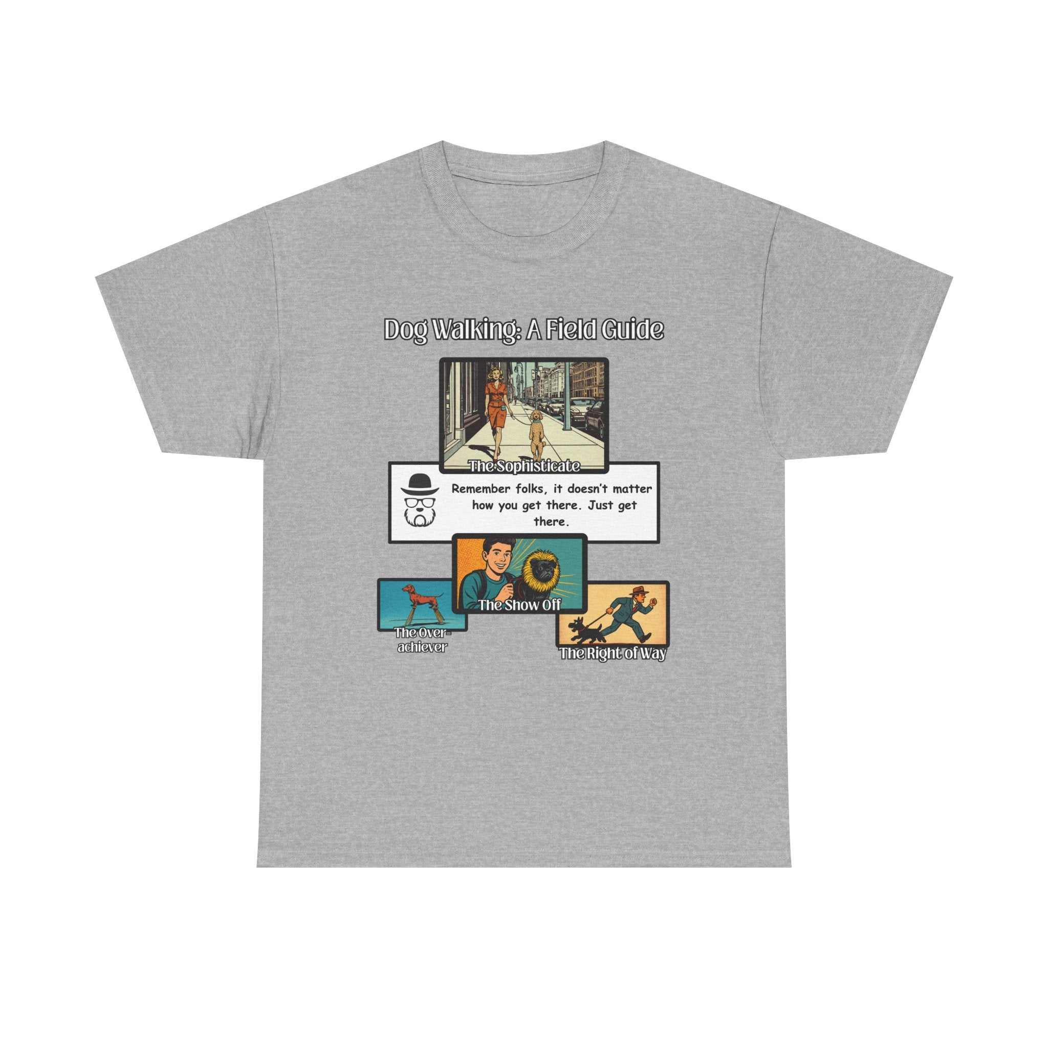 Dog Walking Guide — "Dog Walking: A Field Guide" Illustrated Graphic Tee