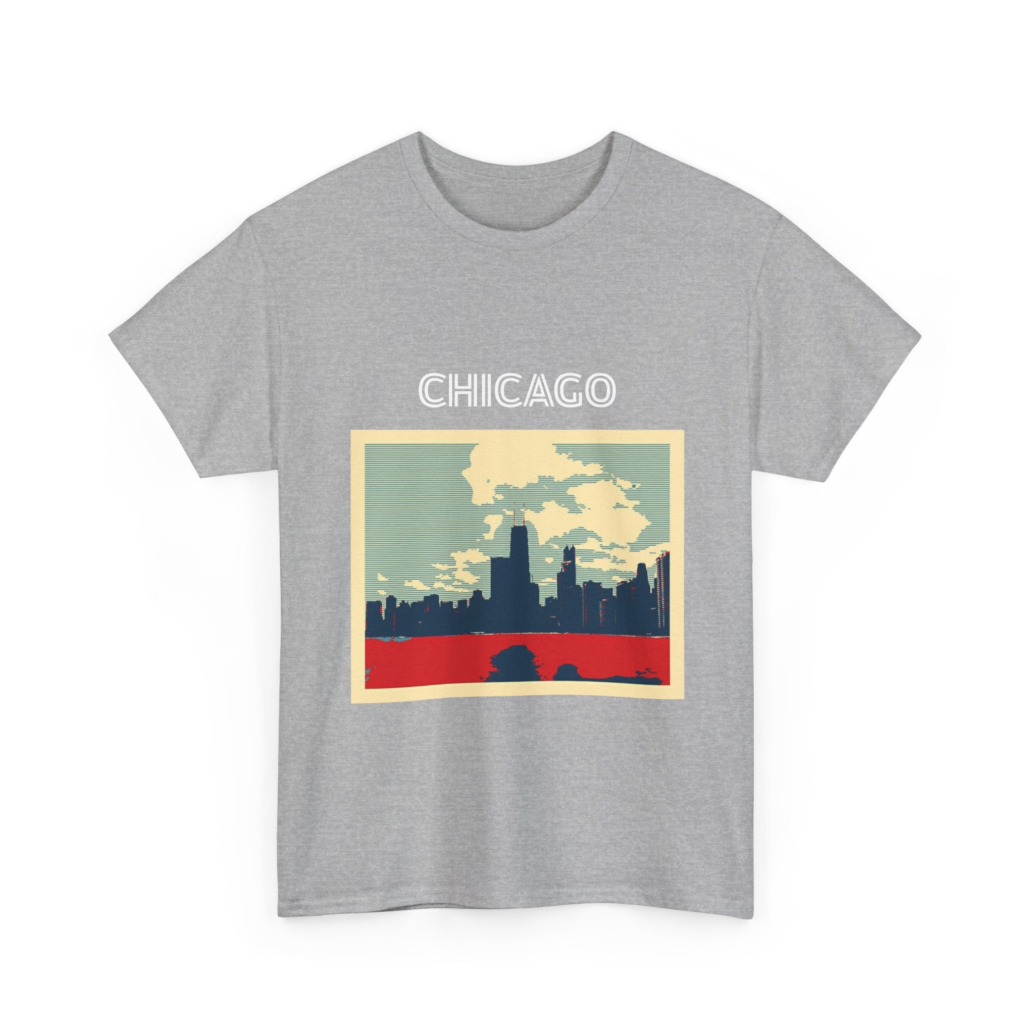 Chicago Skyline Unisex Heavy Cotton Tee
