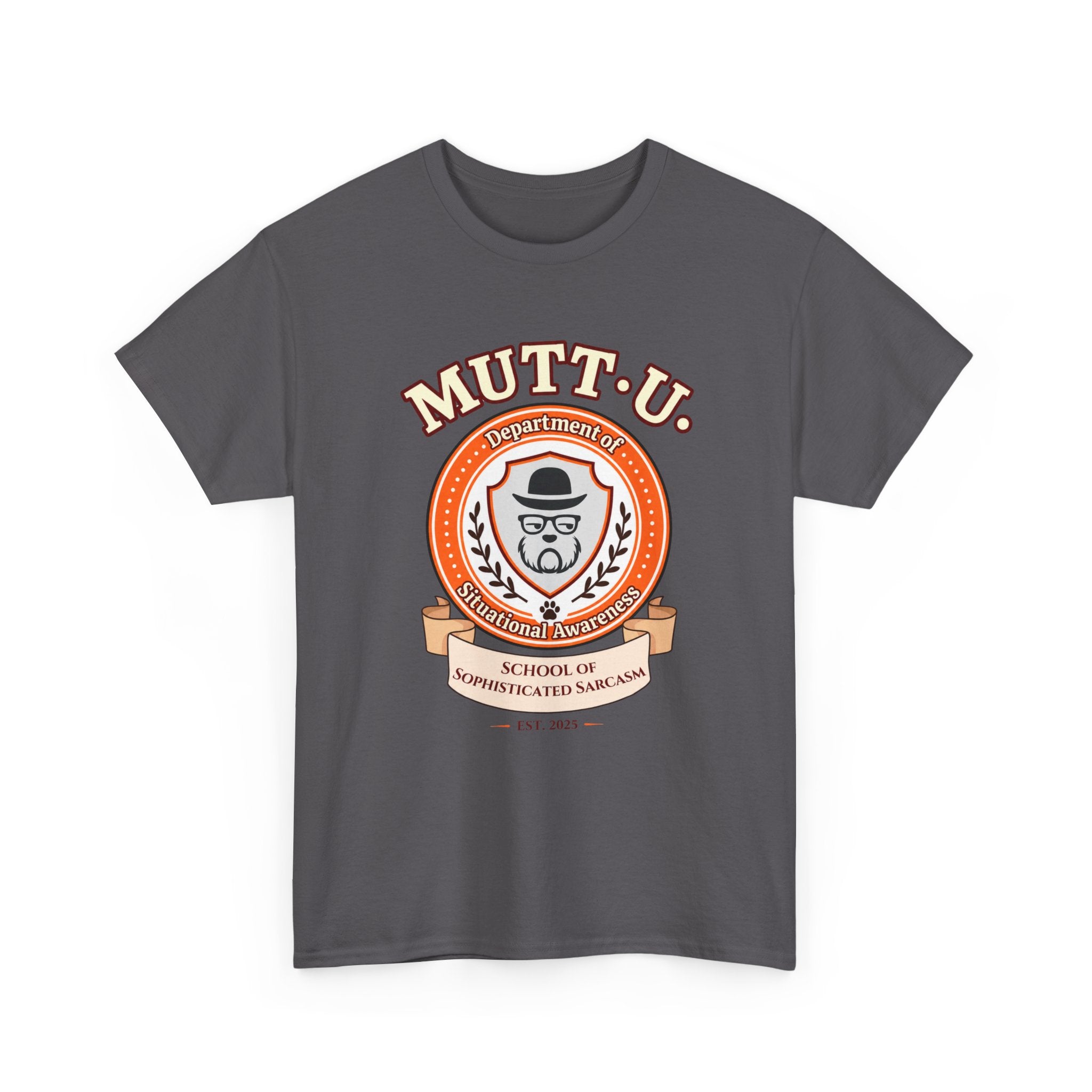 MUTT-U Campus T‑Shirt — School Sophisticated of Sarcasm Mutt Logo Graphic Tee