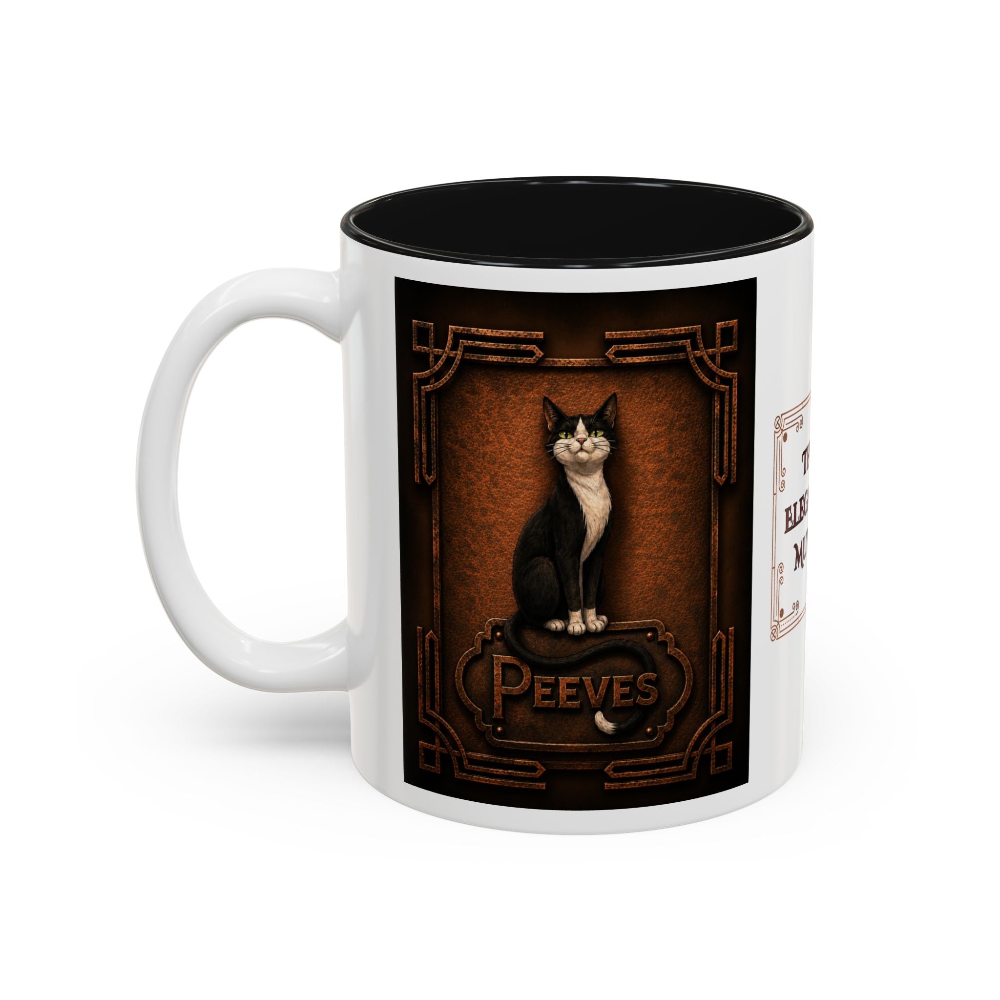 The Elegant Mutt Peeves Accent Mug — Two-Tone Ceramic Coffee Cup