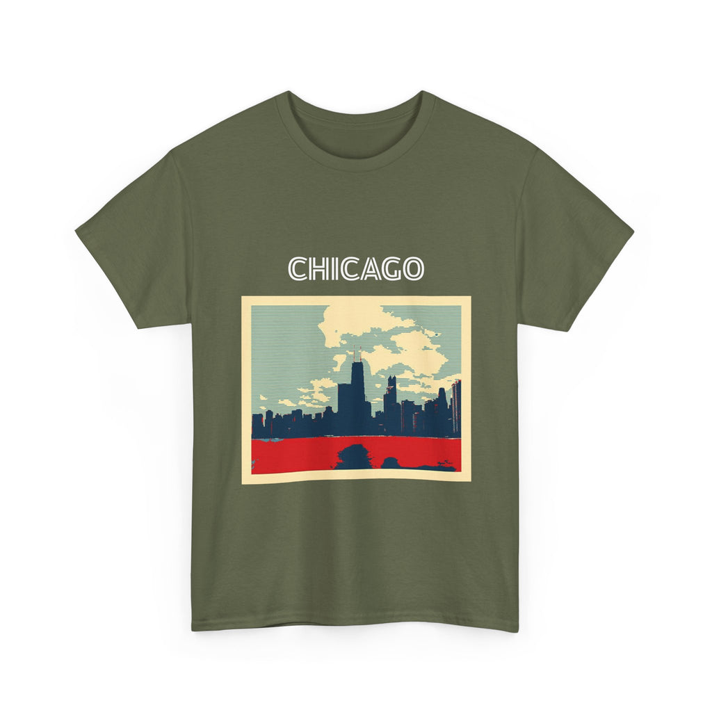 Chicago Skyline Unisex Heavy Cotton Tee