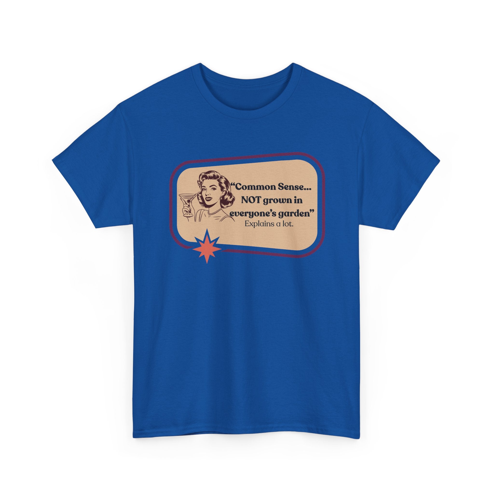"Common Sense…" Vintage Style Tee | Sarcastic Humor Graphic Tee