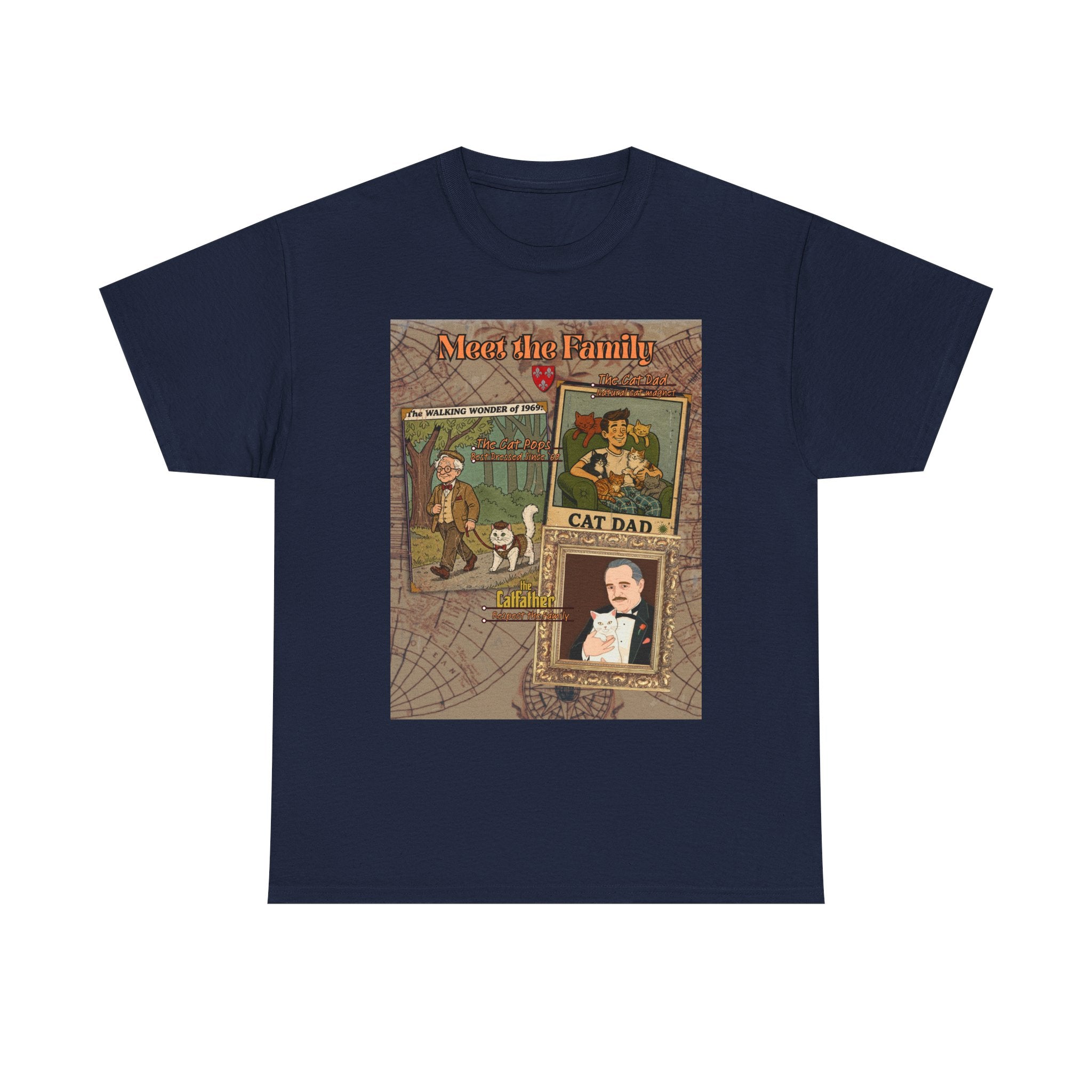 Cat Pops Retro T-Shirt – Vintage Style Cad Dad Graphic Tee