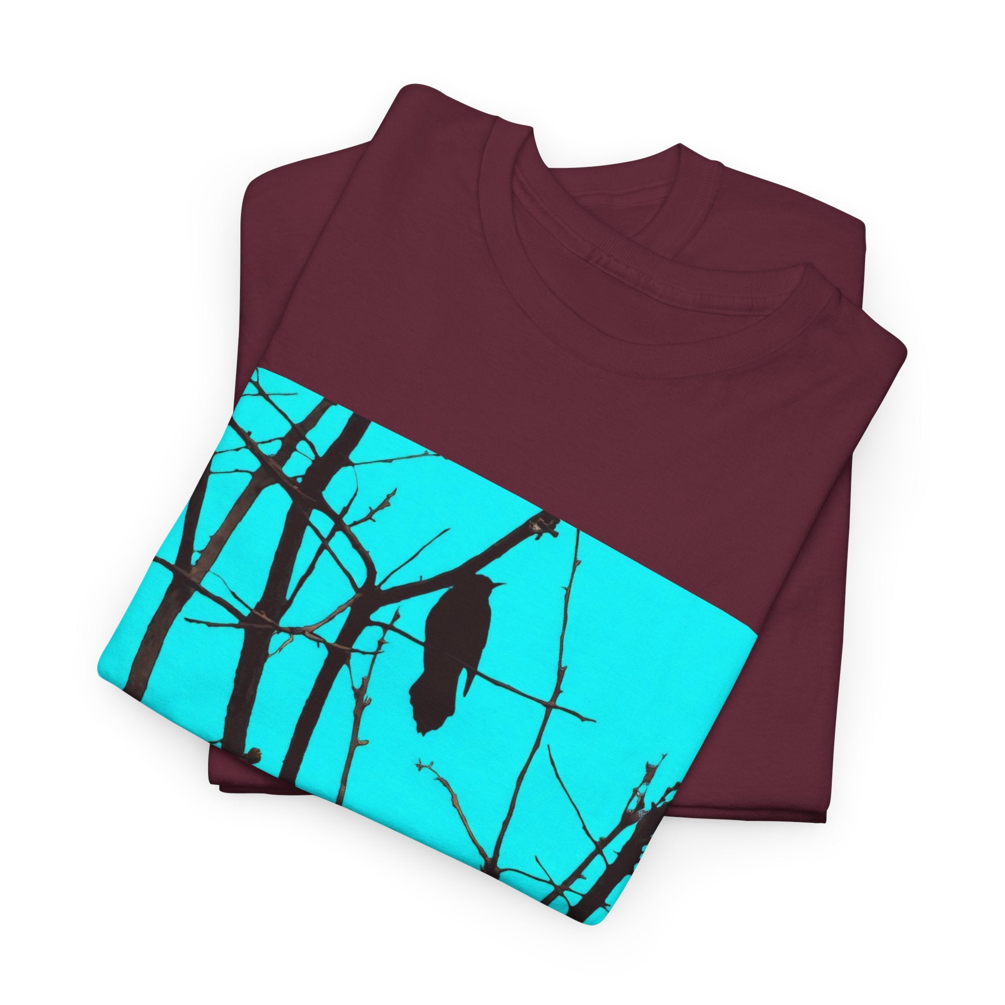 The Omen Unisex Heavy Cotton Tee - Spooky Graphic Tee for Halloween