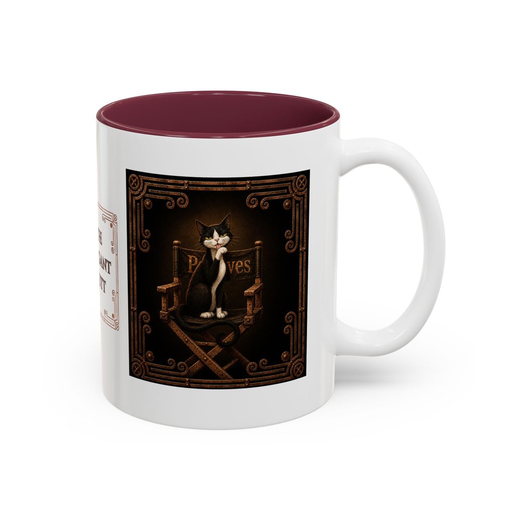 The Elegant Mutt Peeves Accent Mug — Two-Tone Ceramic Coffee Cup