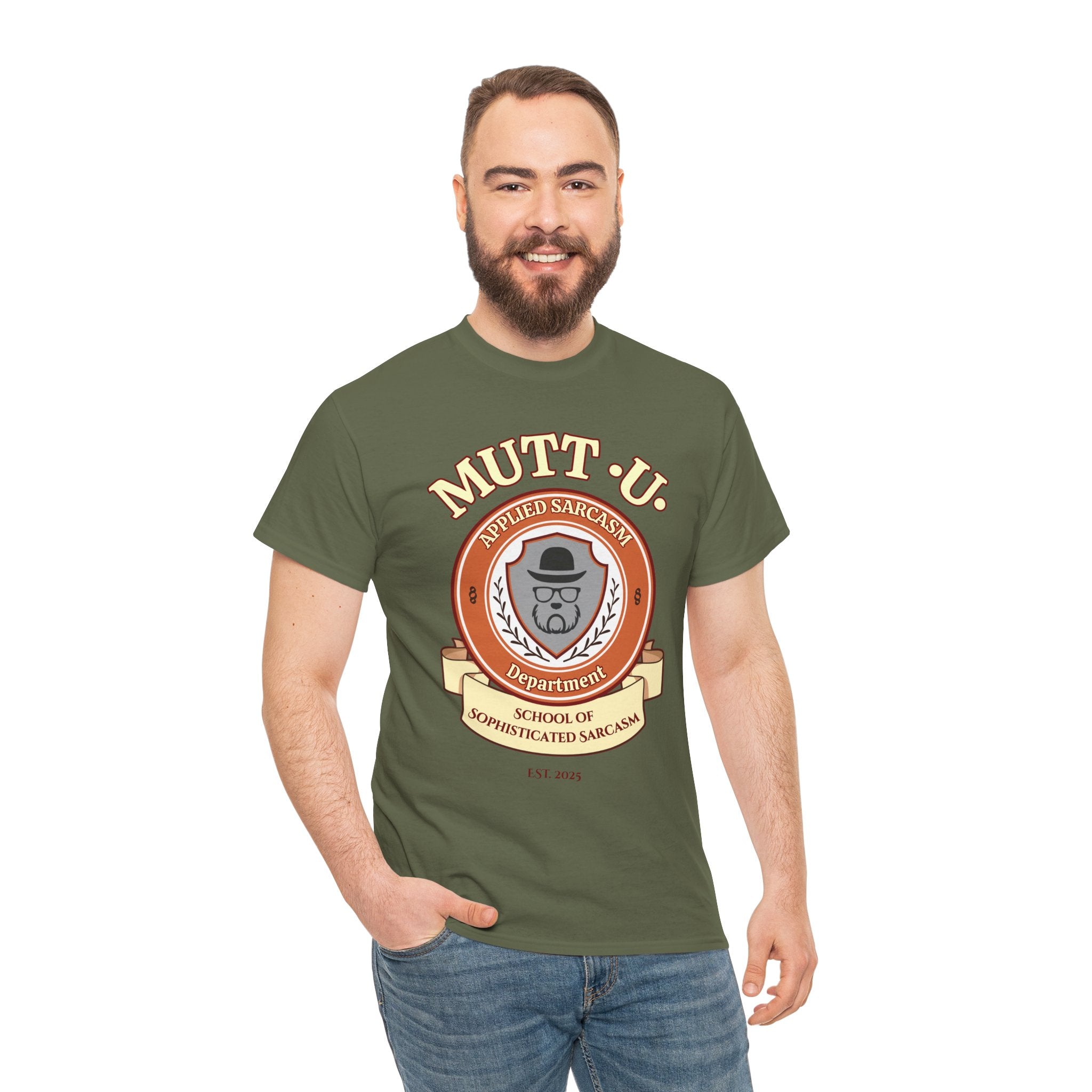 Mutt U Campus T-Shirt  —  School of Sophisticated Sarcasm Mutt Logo Graphic Tee