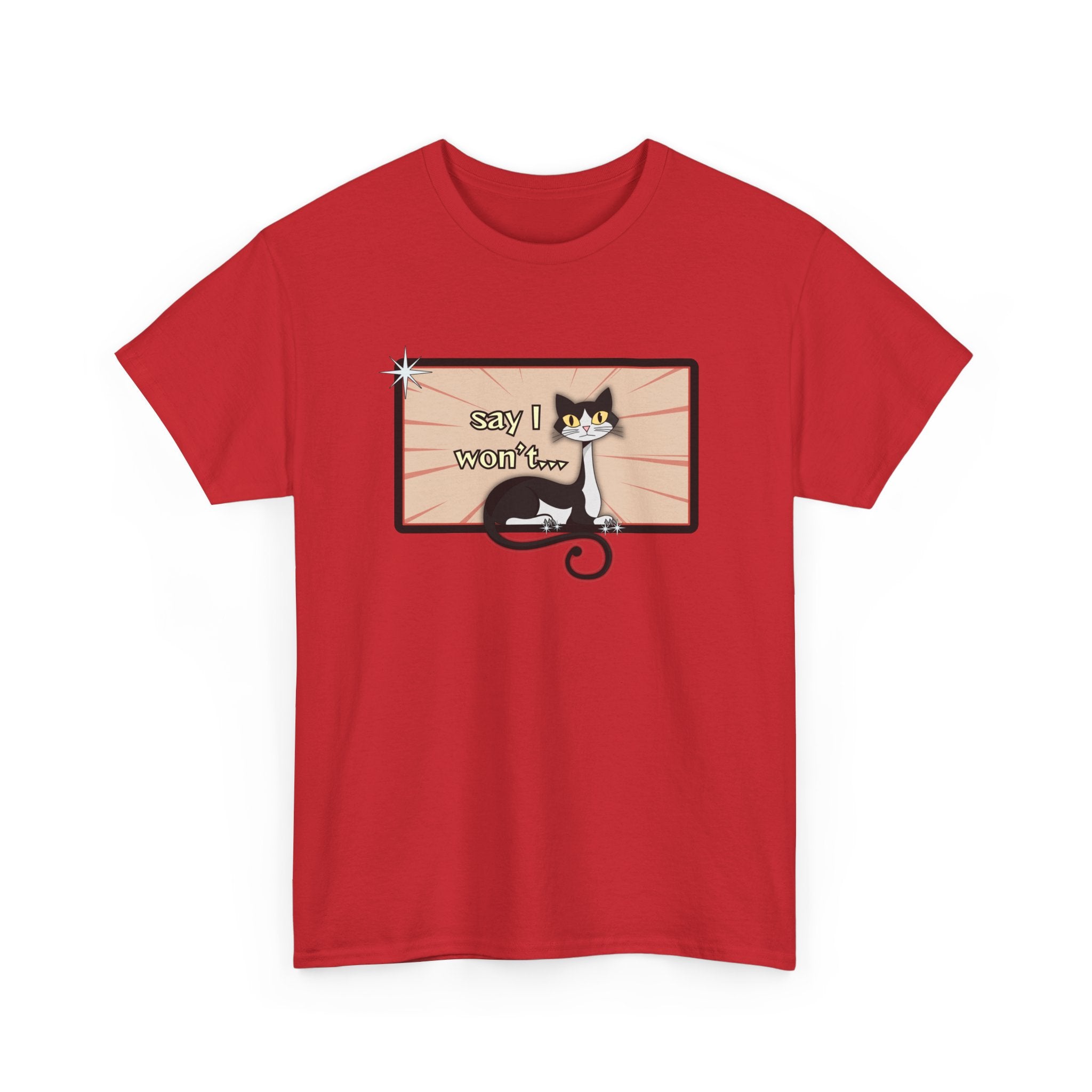 Copy of Say I Won’t Retro Tee – Vintage Style Cat Graphic Tee
