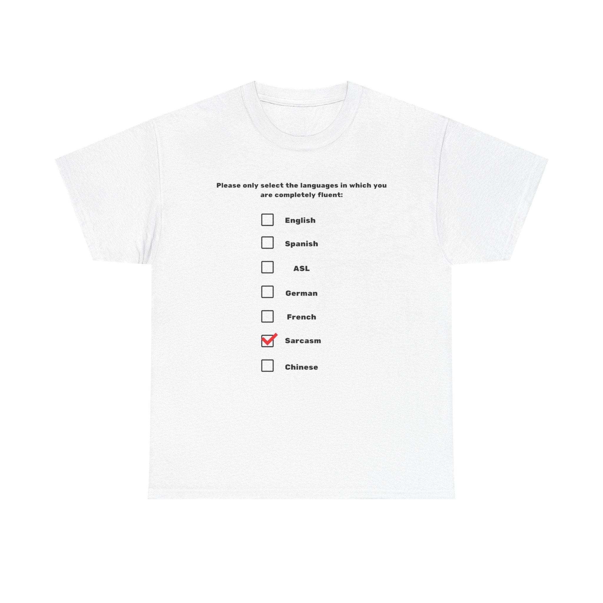 Language Checkbox Graphic Tee - Sarcasm
