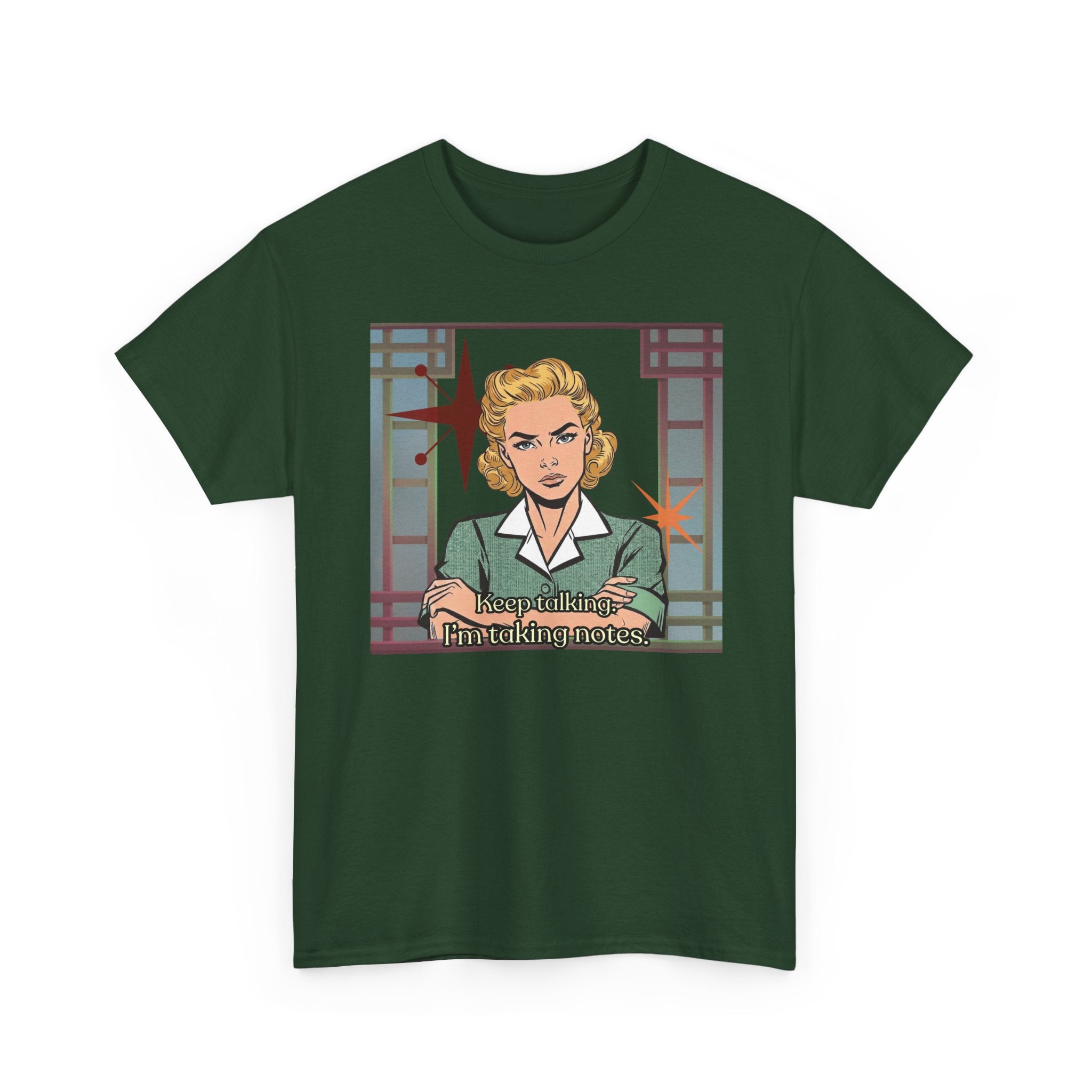 Keep Talking, I'm Taking Notes Retro Tee— Vintage Style Graphic Tee