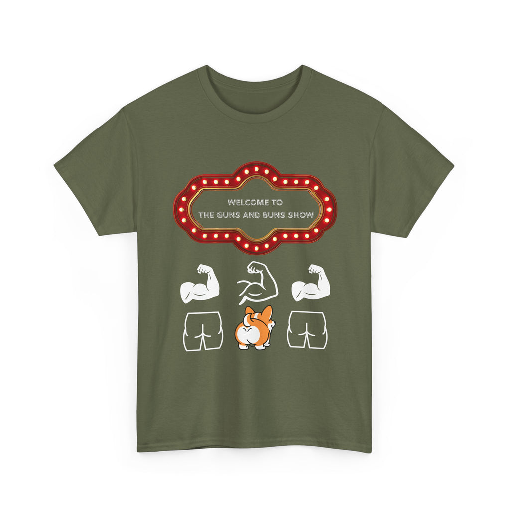 Corgi Buns & Guns Show Graphic Tee