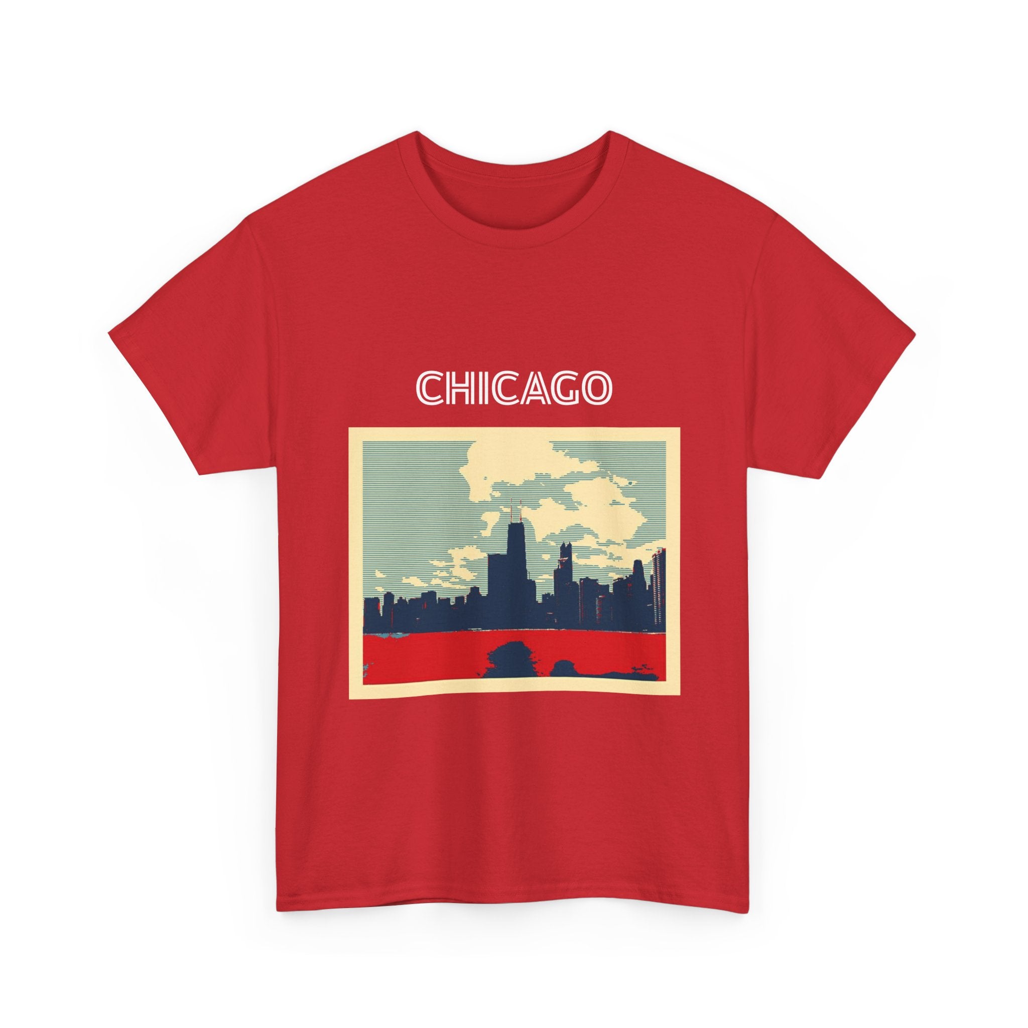 Chicago Skyline Unisex Heavy Cotton Tee