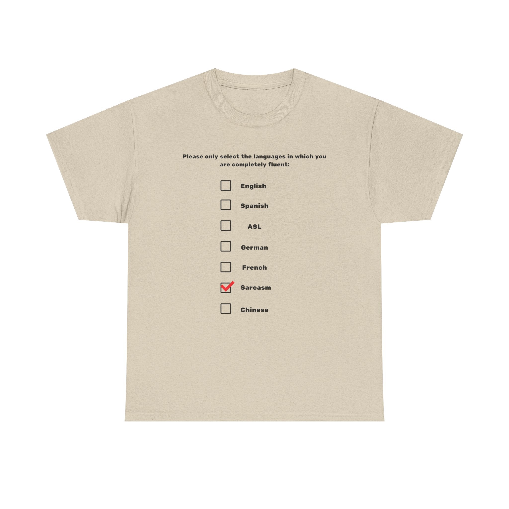 Language Checkbox Graphic Tee - Sarcasm