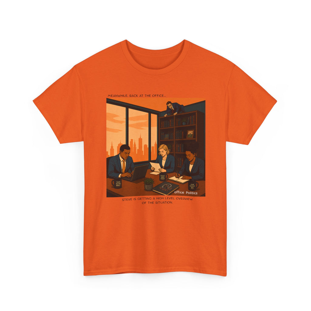 office Politics Retro T-Shirt — Steve's Overview Vintage Style Graphic Tee