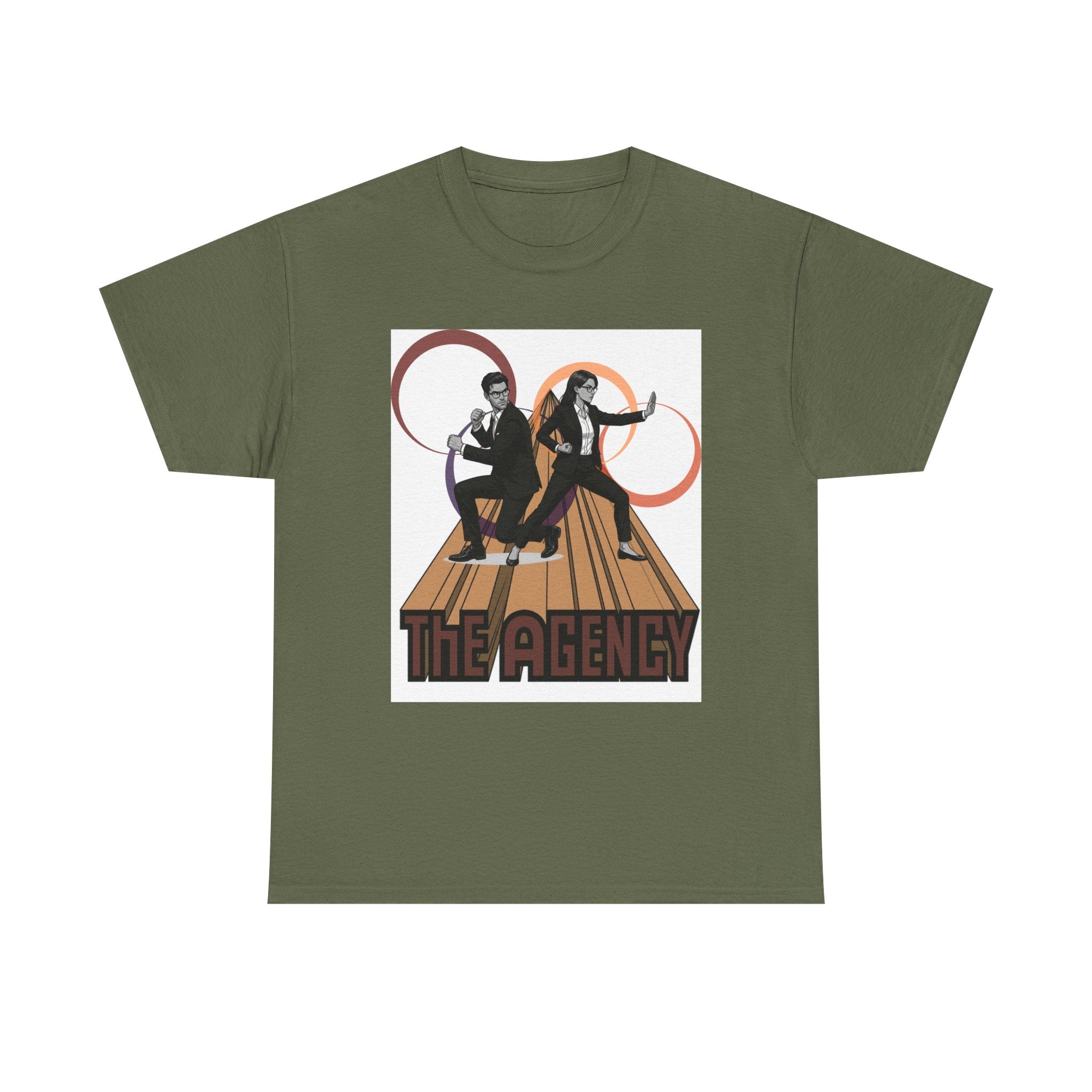 The Agency Graphic Tee — Retro Duo Vintage Poster Design