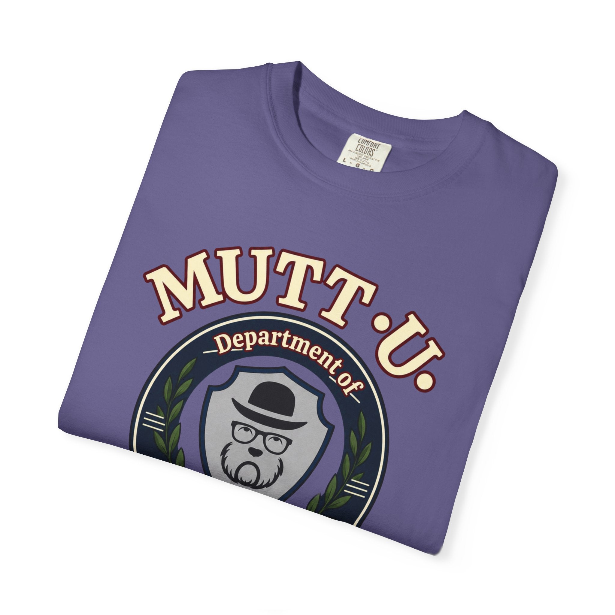 Mutt-U School Campus T-Shirt — Curated and Refined Mutt Logo Graphic Tee