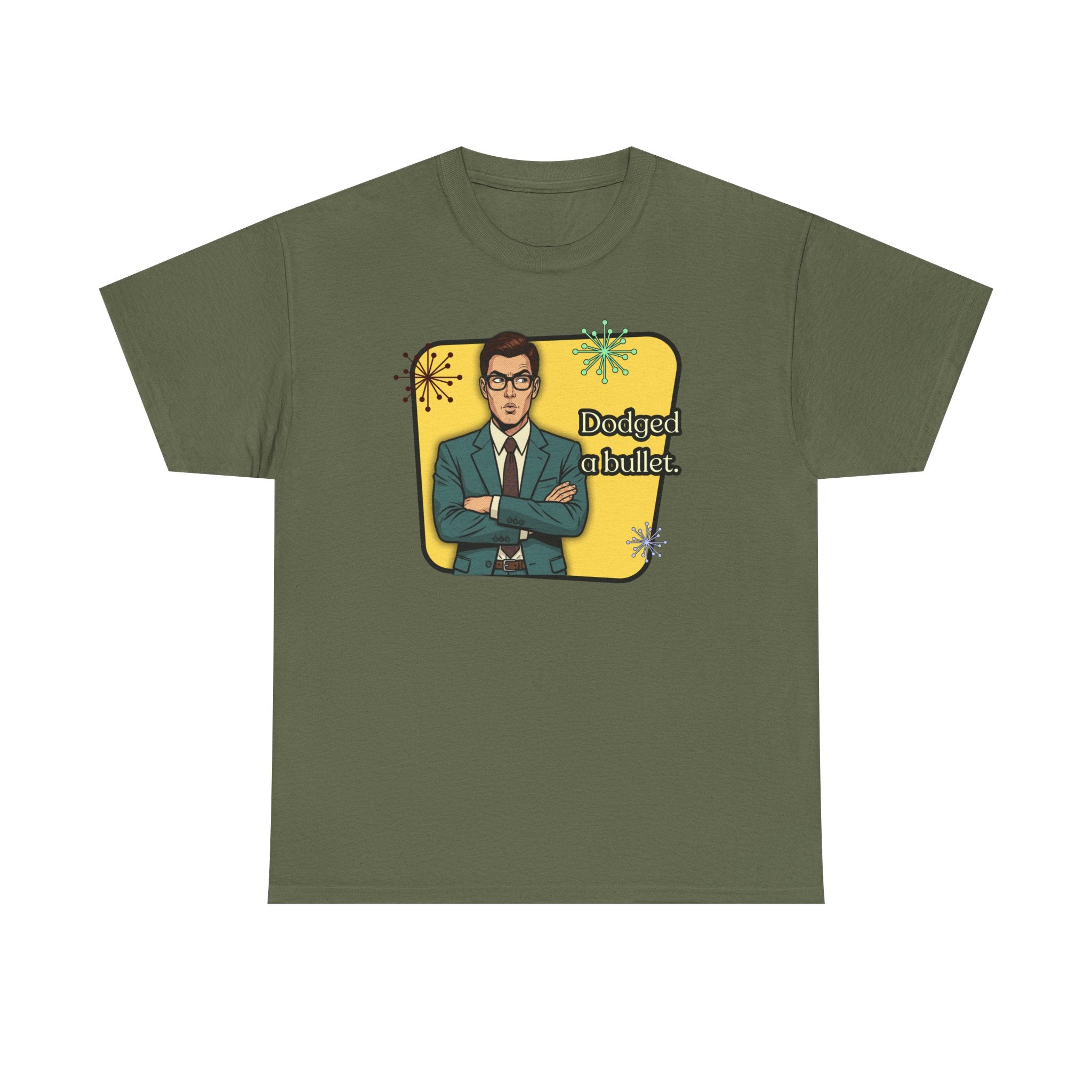 Dodged A Bullet Retro T‑Shirt — Vintage Style Graphic Tee