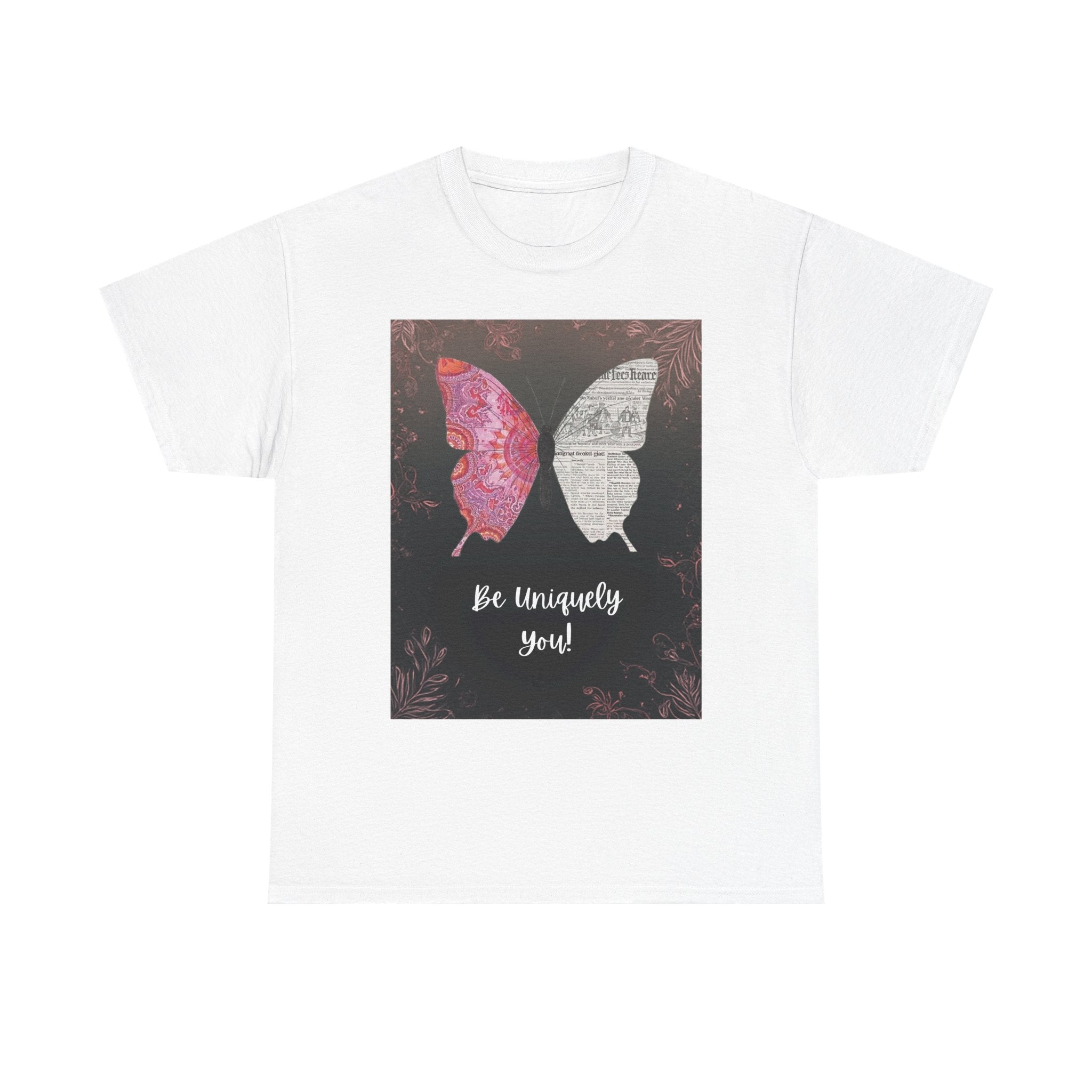 Be Uniquely You Butterfly Tee - Unisex Heavy Cotton T-Shirt
