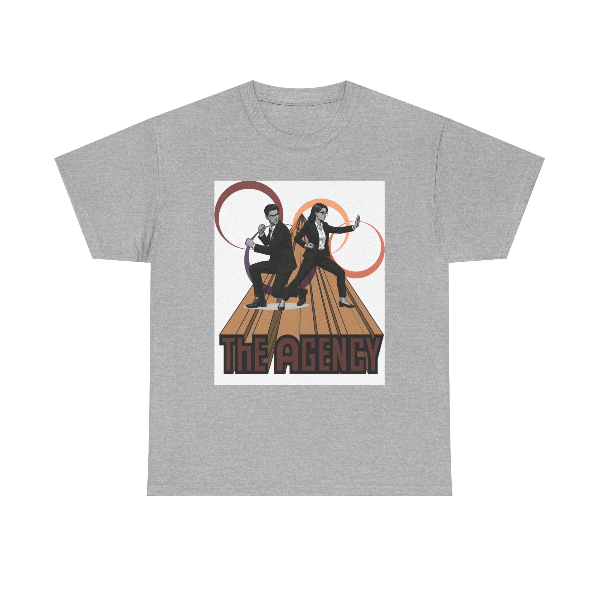The Agency Graphic Tee — Retro Duo Vintage Poster Design