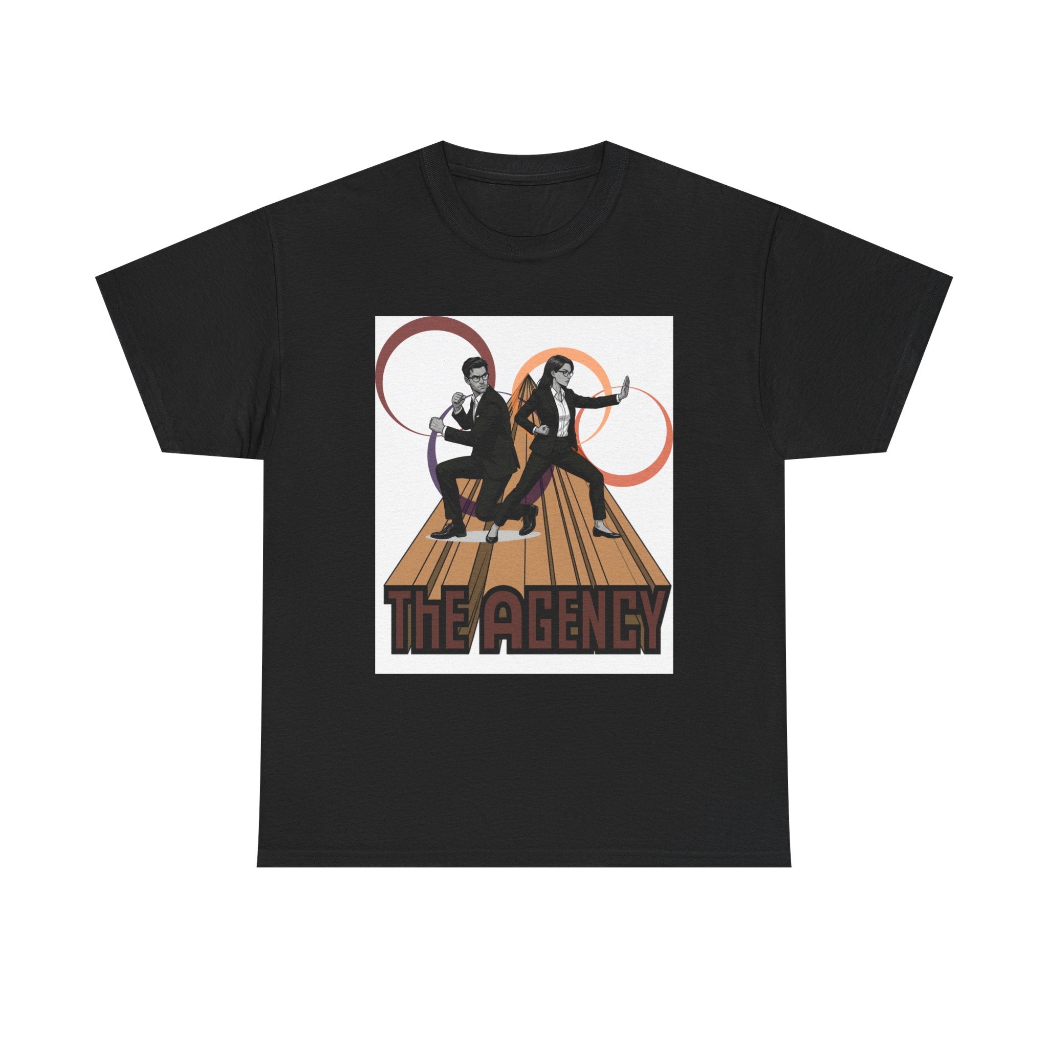The Agency Graphic Tee — Retro Duo Vintage Poster Design