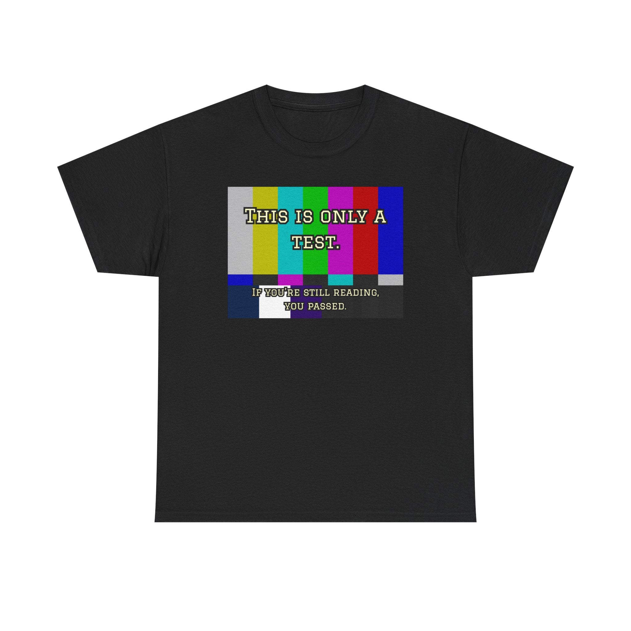 TV Test Pattern Retro T‑Shirt — This Is Only a Test Graphic Tee