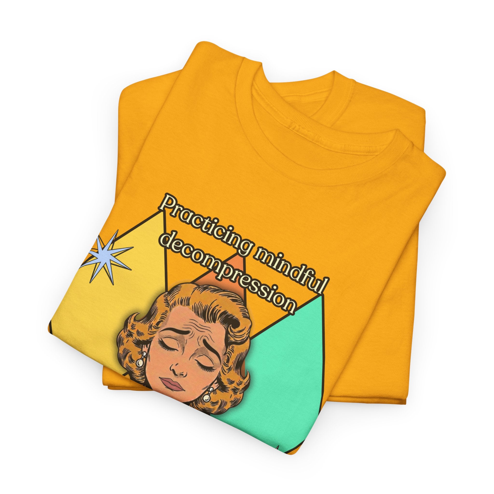 Practicing Mindful Decompression Retro Tee — Please Stand By-Self Care Graphic Tee
