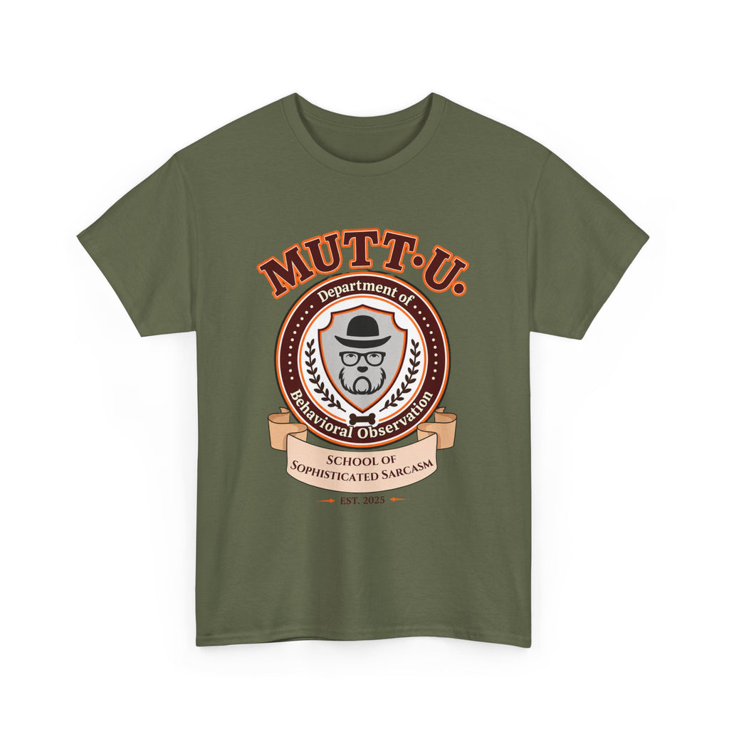 Mutt U Campus T-Shirt - School of Sophisticated Sarcasm Mutt Logo Graphic Tee