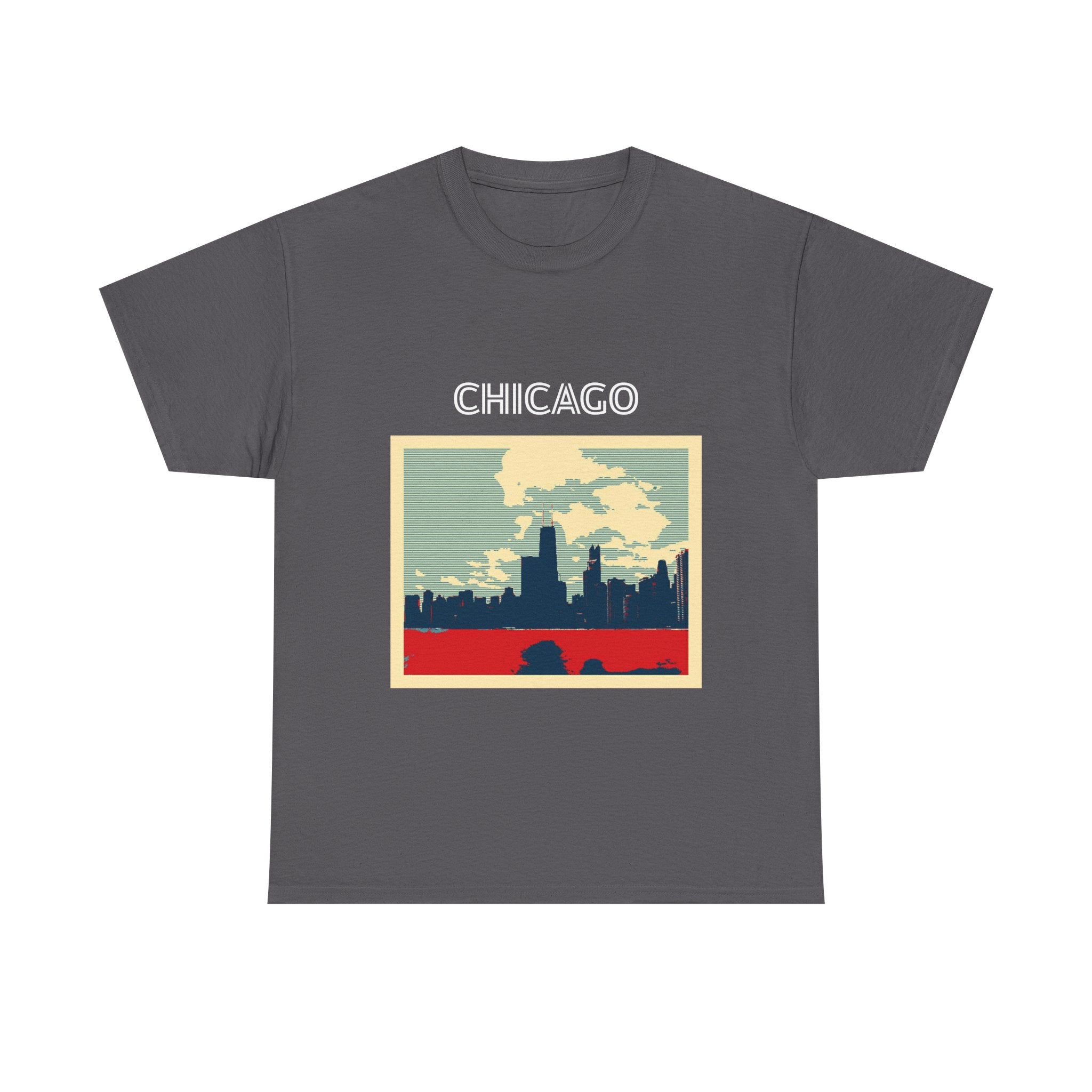 Chicago Skyline Unisex Heavy Cotton Tee