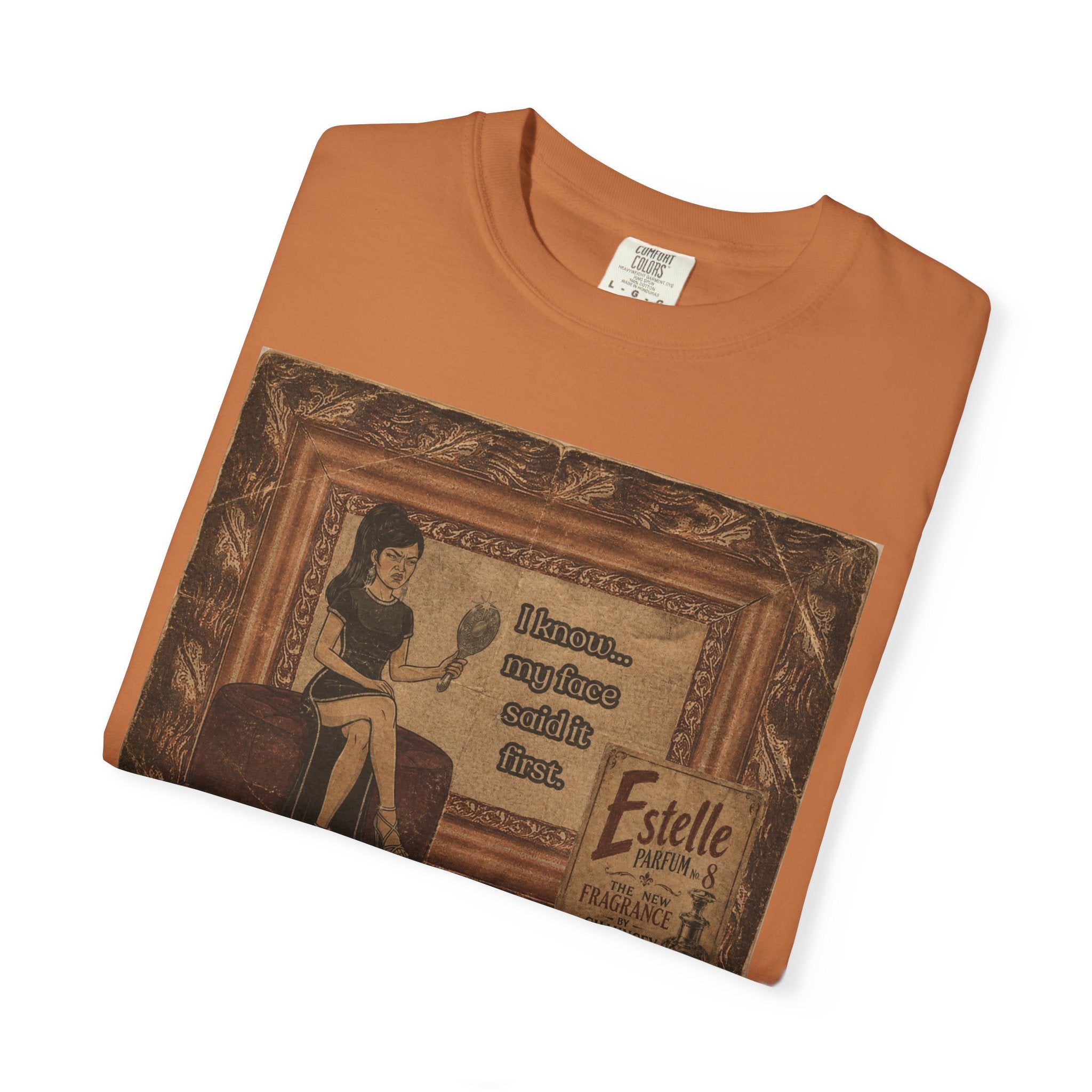 I Know My Face Retro T-Shirt — Estelle Parfum Vintage Style Graphic Tee