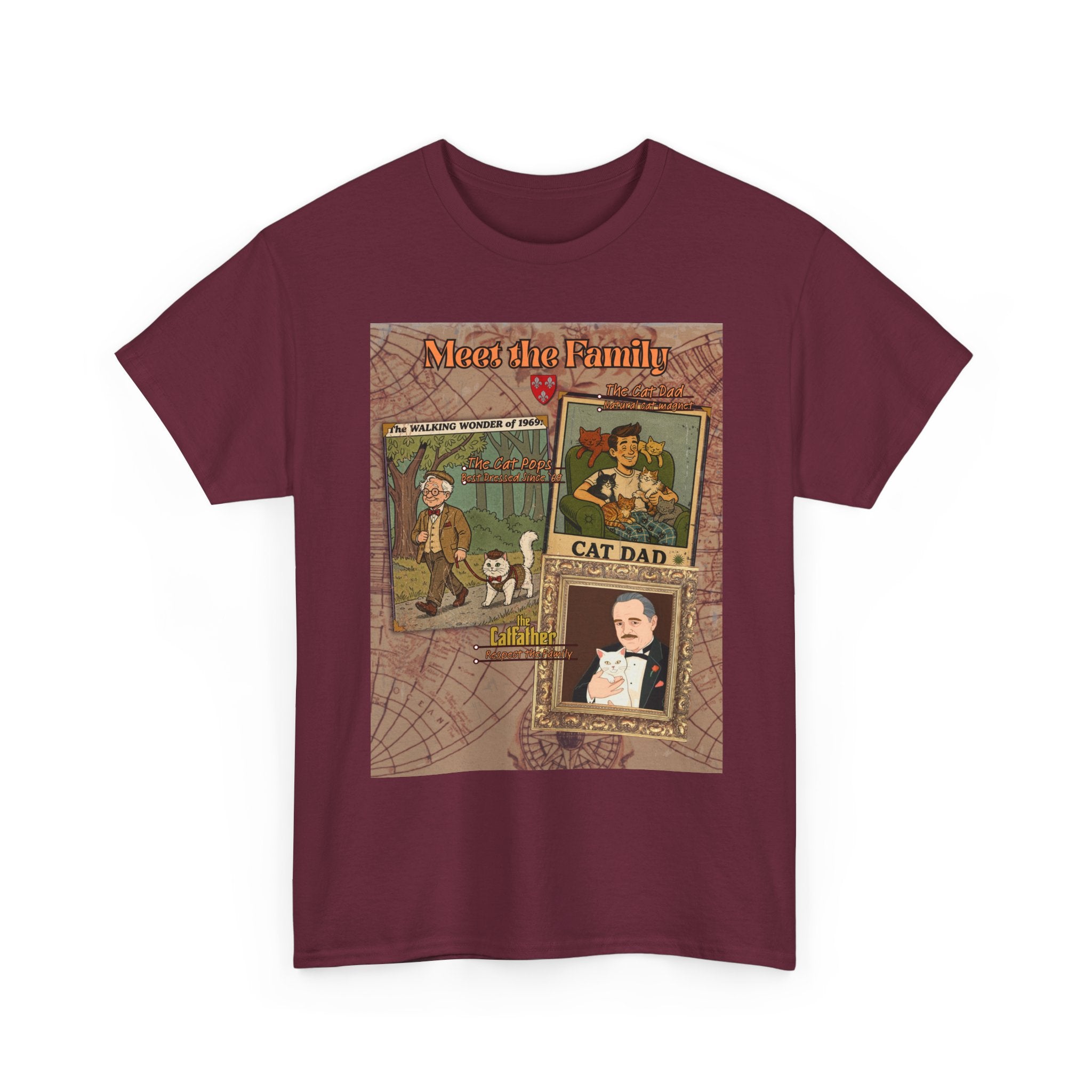 Cat Pops Retro T-Shirt – Vintage Style Cad Dad Graphic Tee