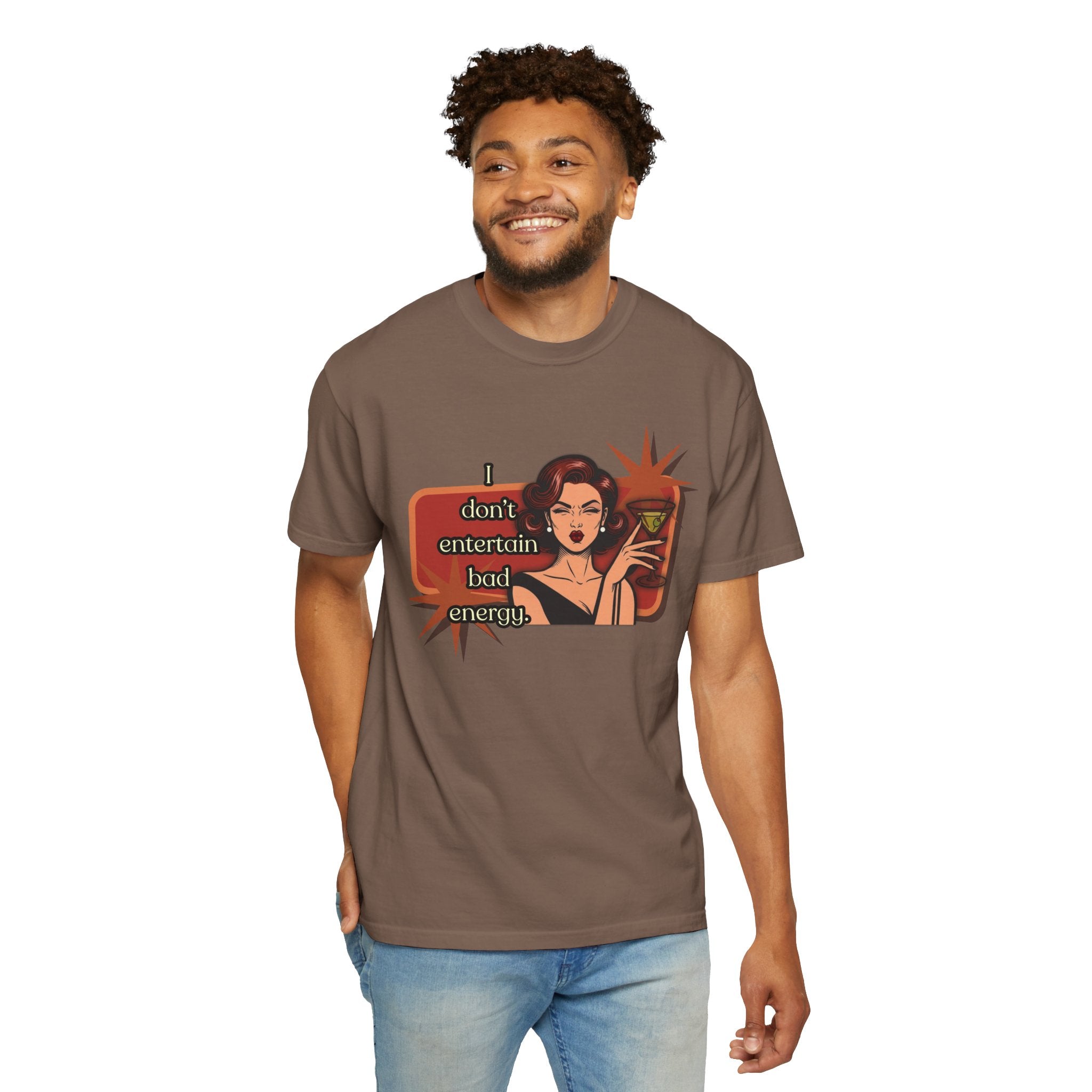I Don't Entertain Bad Energy Retro T-Shirt — Curated and Refined Graphic Tee