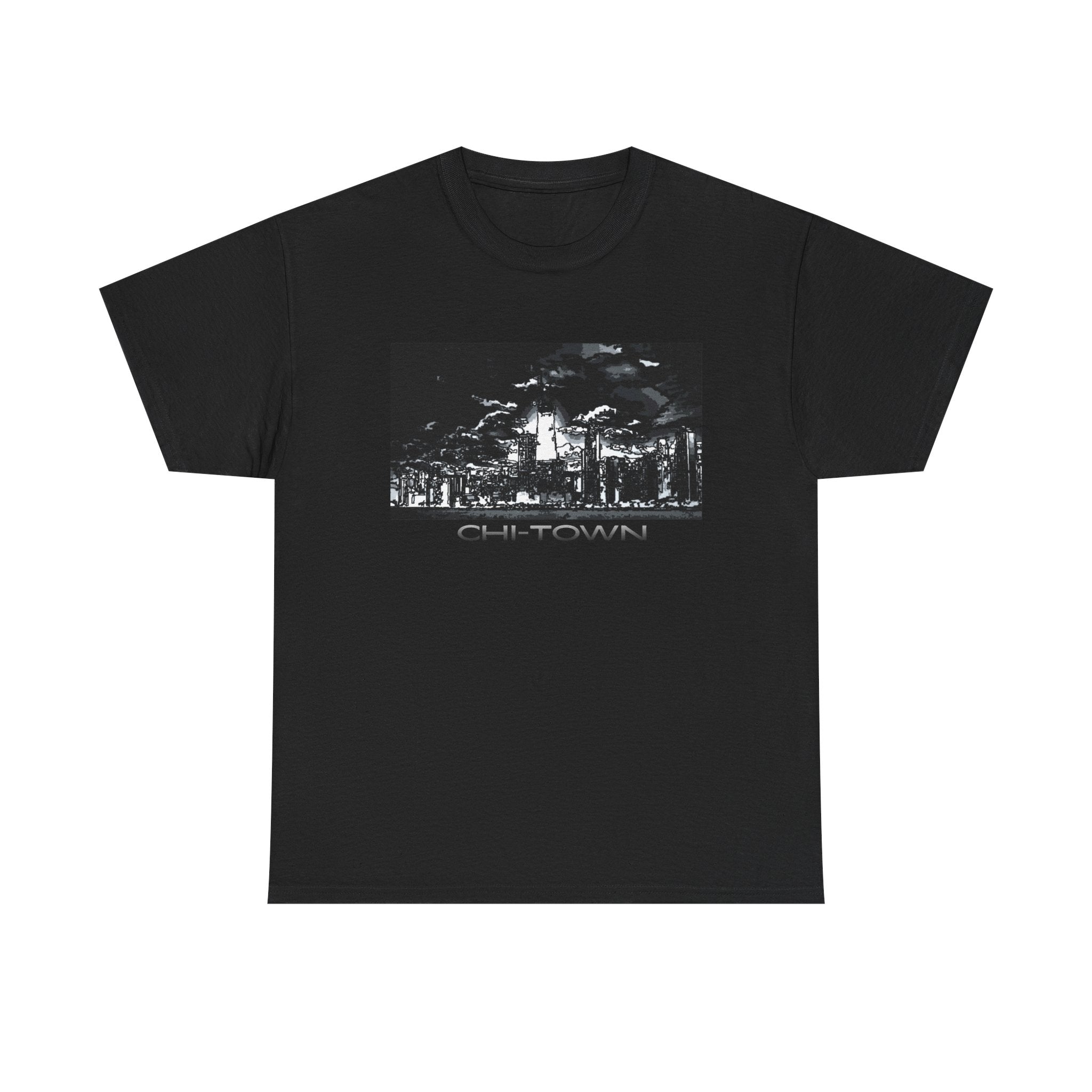 Chi-Town Skyline Tee — Chicago Night Cityscape T-Shirt