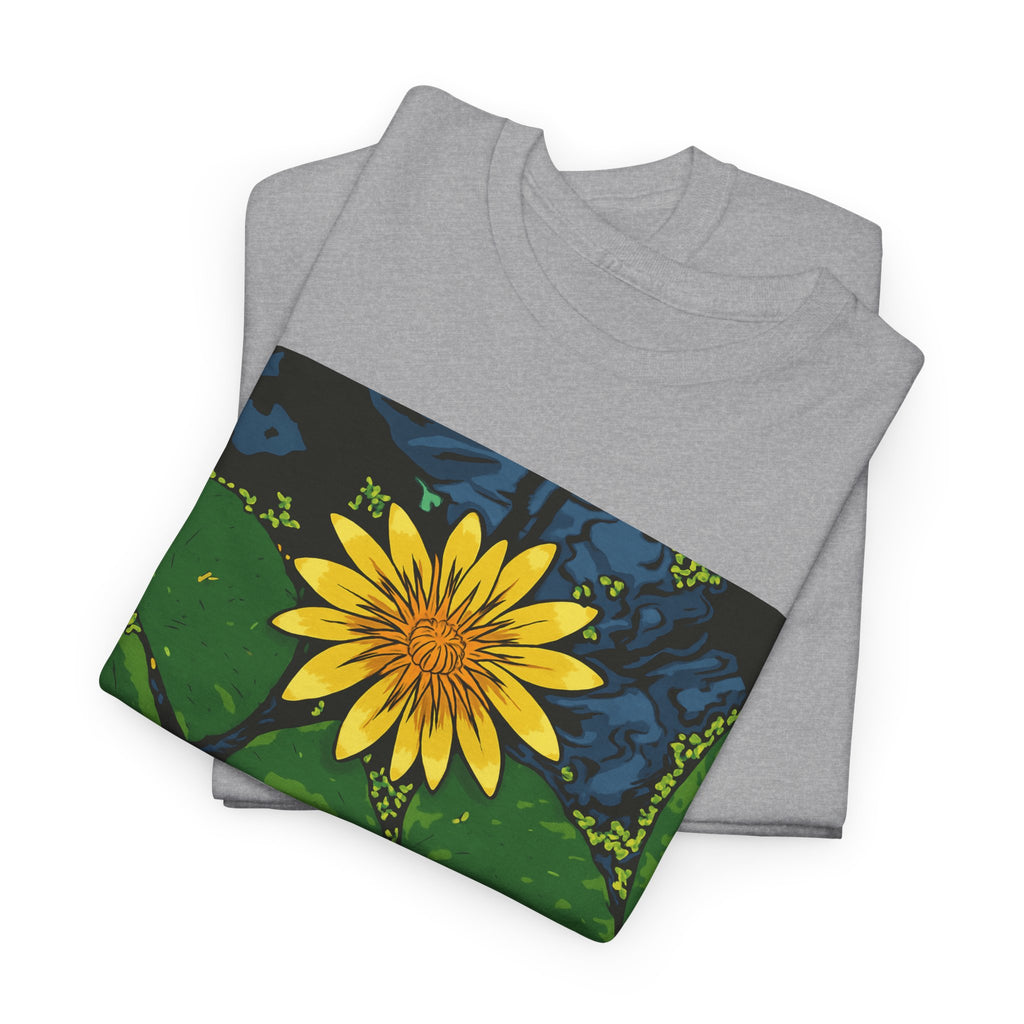 Lily Pad Floral Tee - Unisex Heavy Cotton Shirt