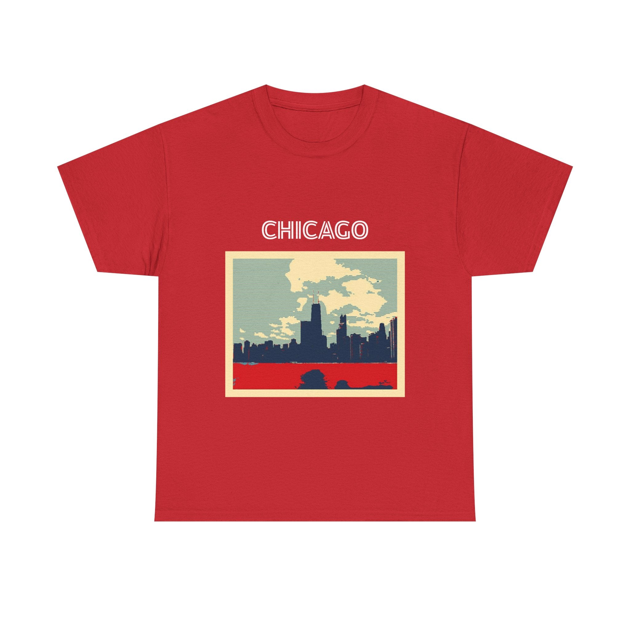 Chicago Skyline Unisex Heavy Cotton Tee
