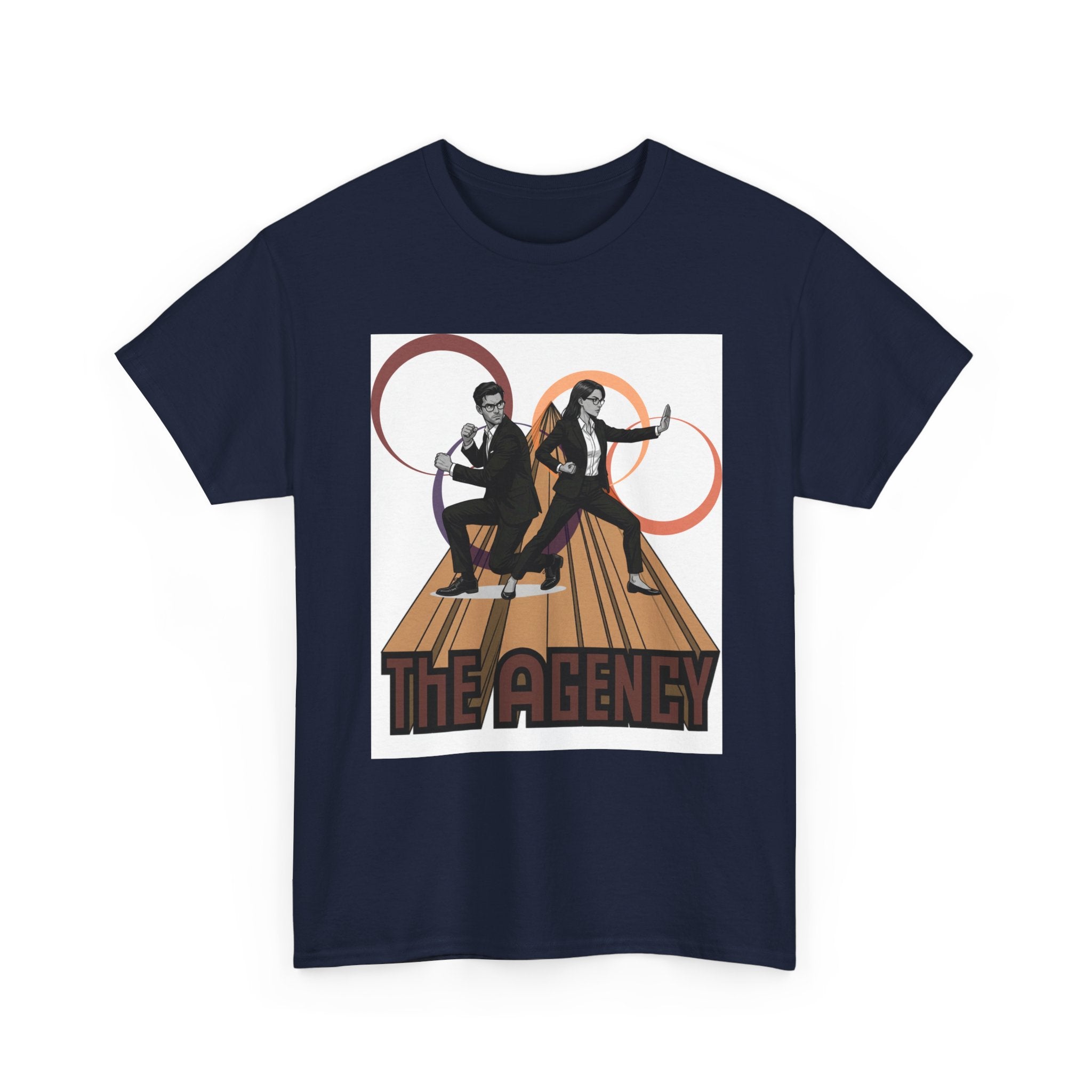 The Agency Graphic Tee — Retro Duo Vintage Poster Design