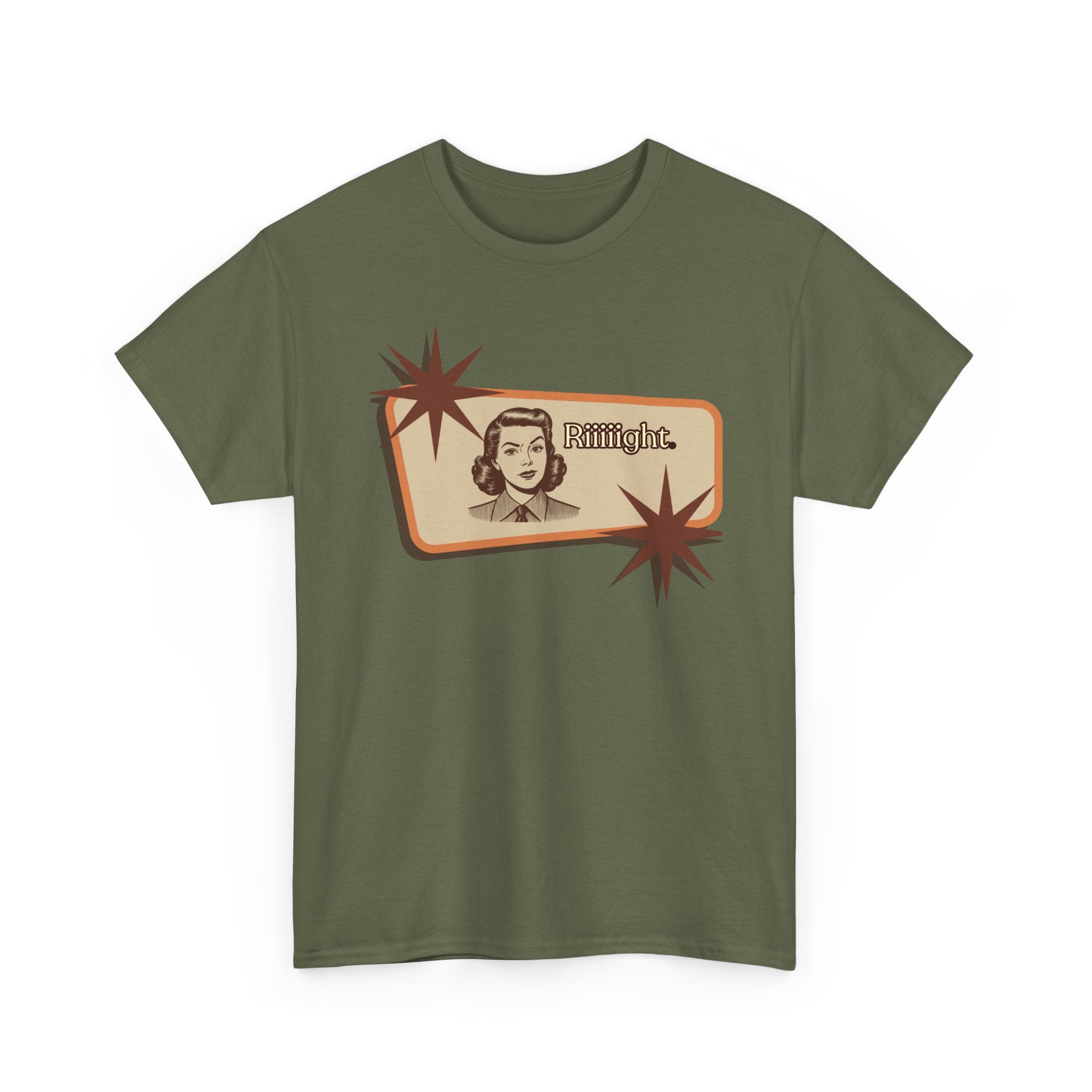 "Riiiiight" Funny Graphic Tee | Vintage, Sarcastic Humor Shirt