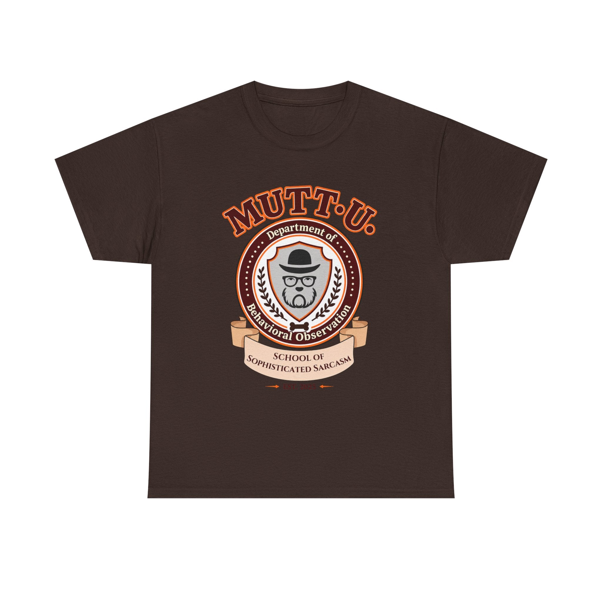 Mutt U Campus T-Shirt - Dept of Behavioral Observation Mutt Logo Graphic Tee
