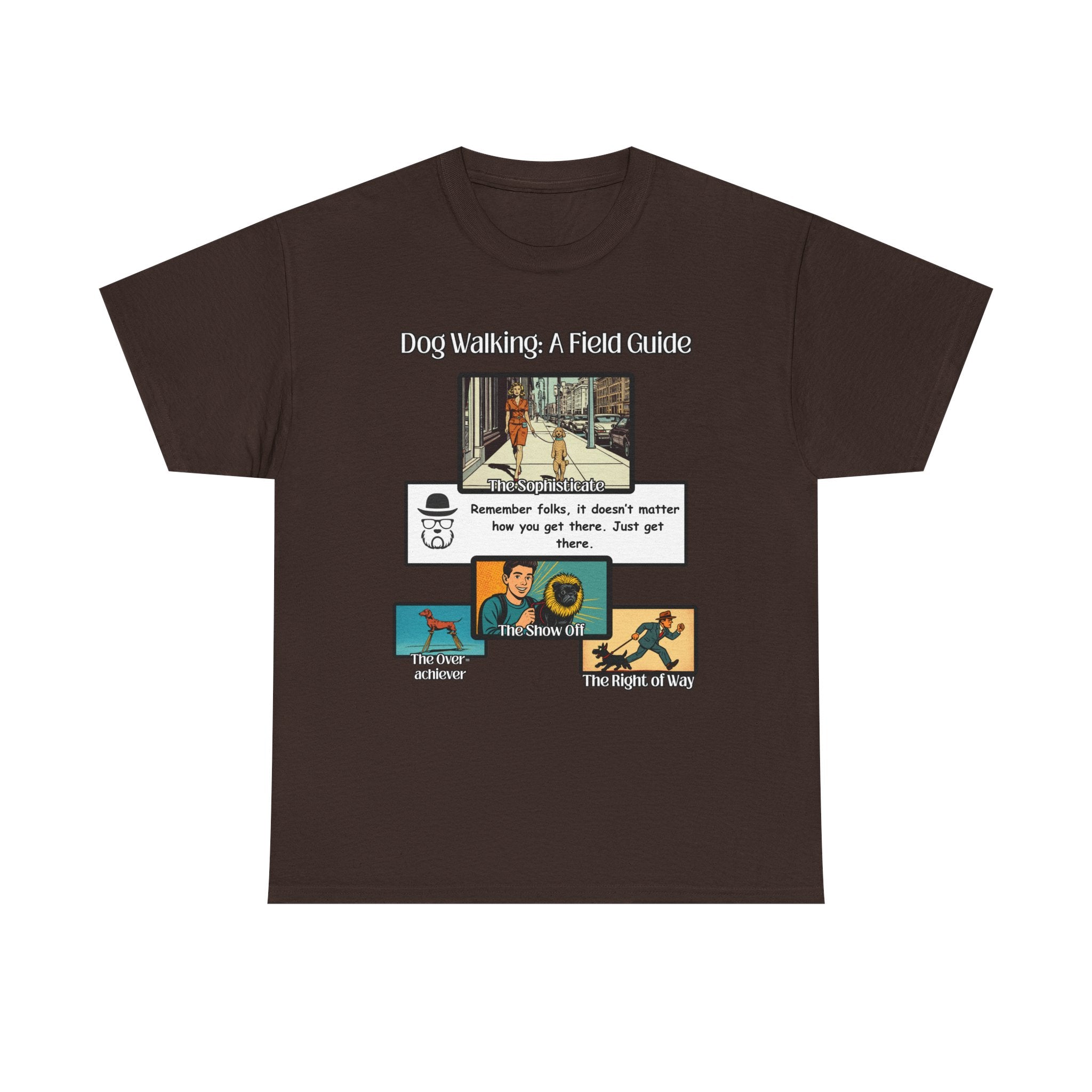 Dog Walking Guide — "Dog Walking: A Field Guide" Illustrated Graphic Tee