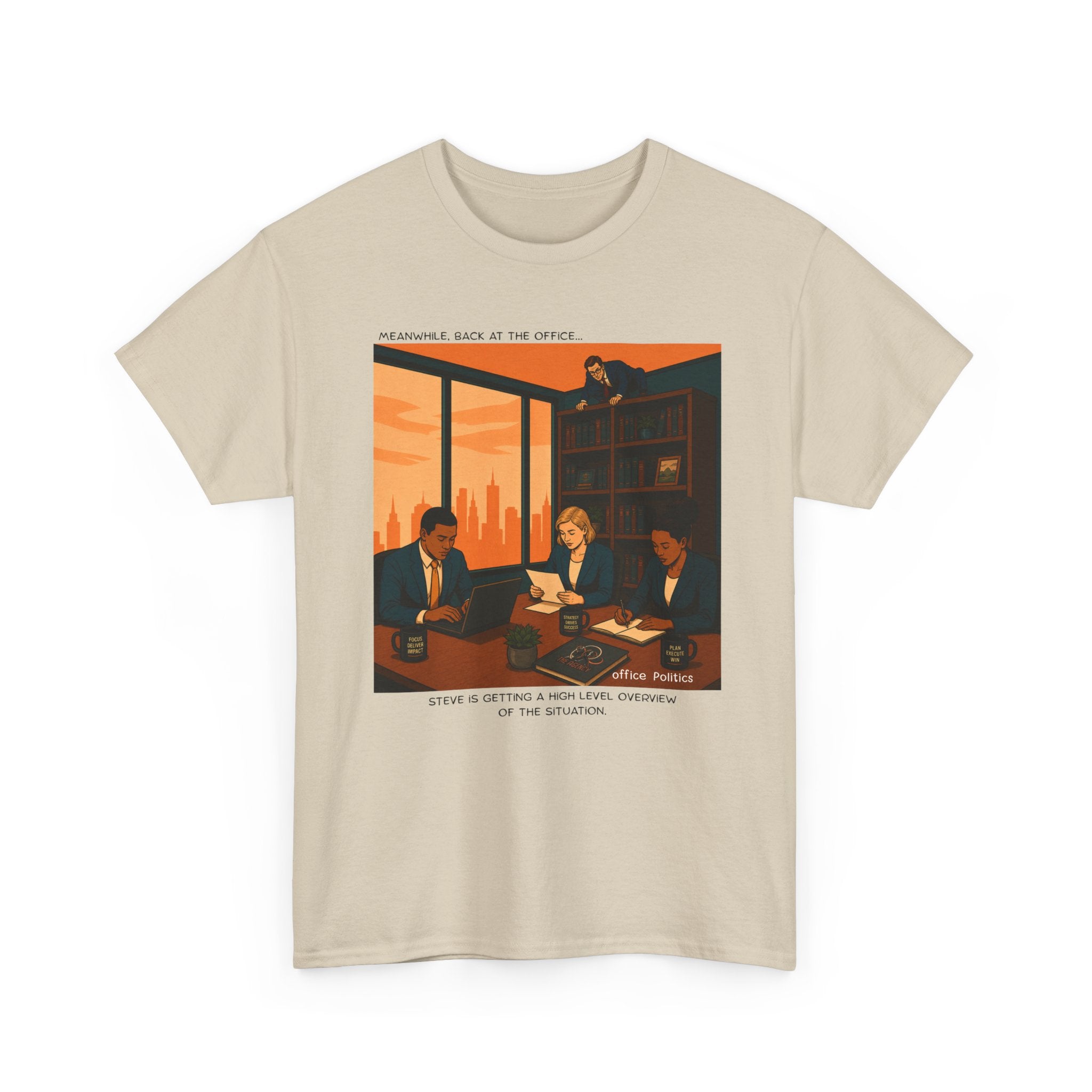 office Politics Retro T-Shirt — Steve's Overview Vintage Style Graphic Tee