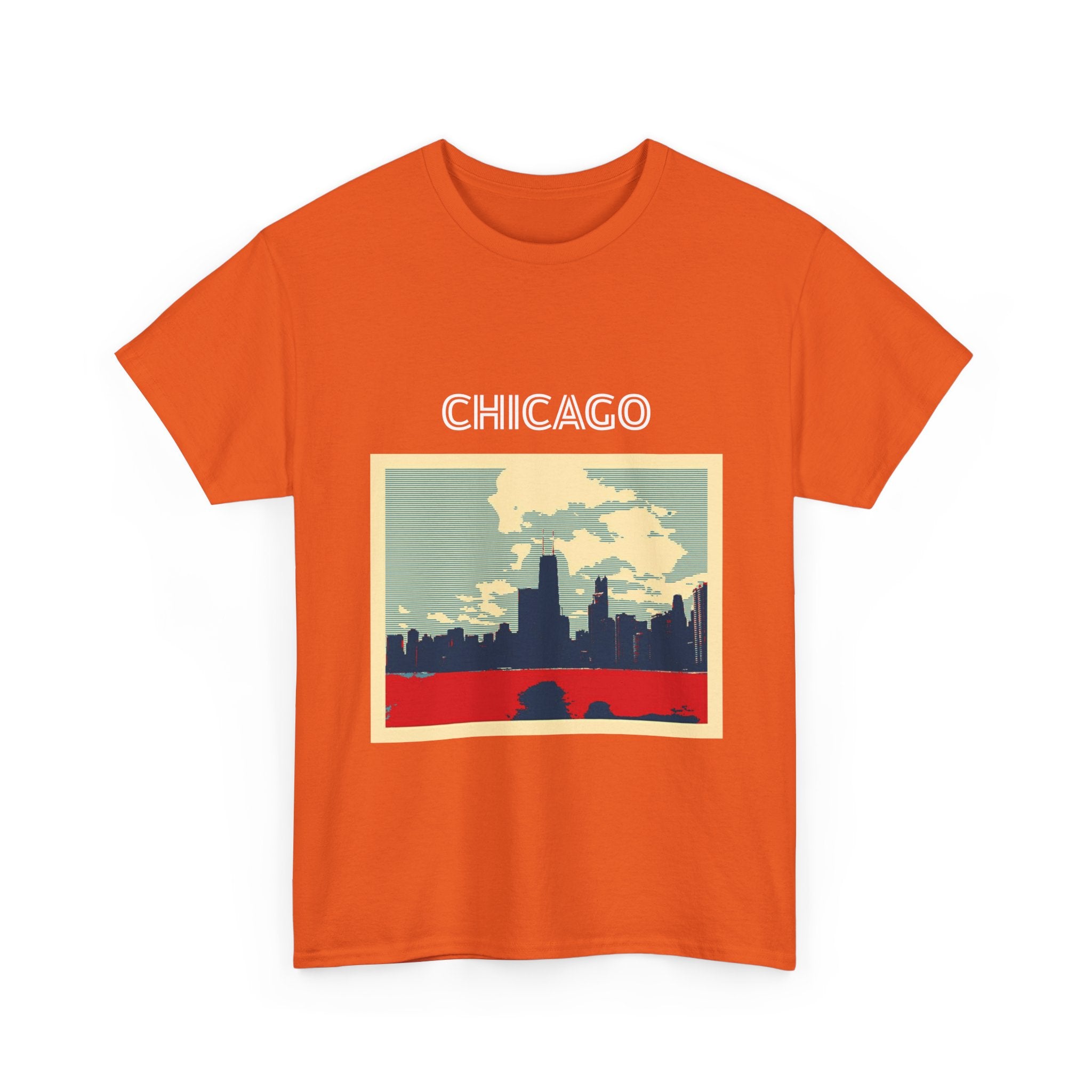 Chicago Skyline Unisex Heavy Cotton Tee