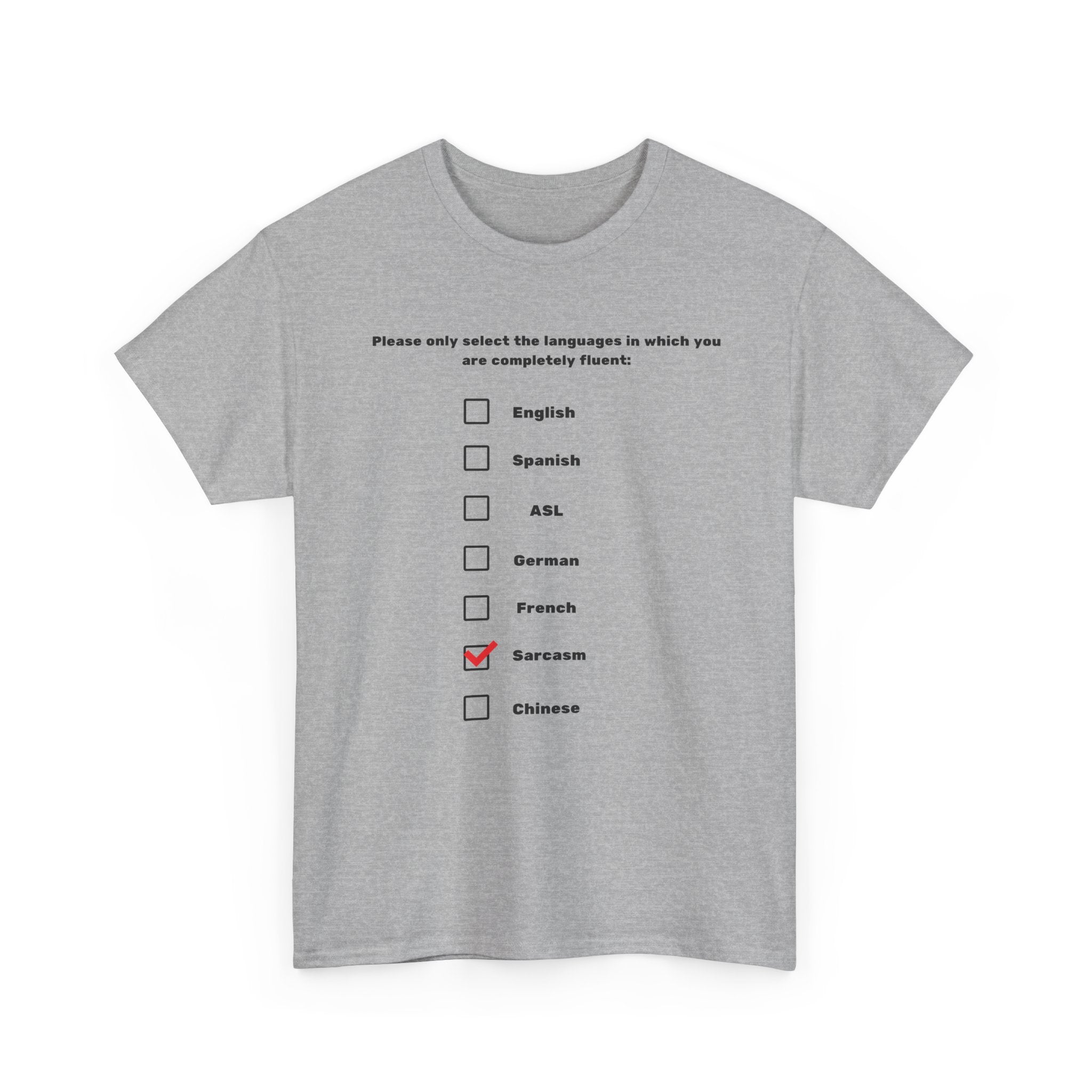 Language Checkbox Graphic Tee - Sarcasm