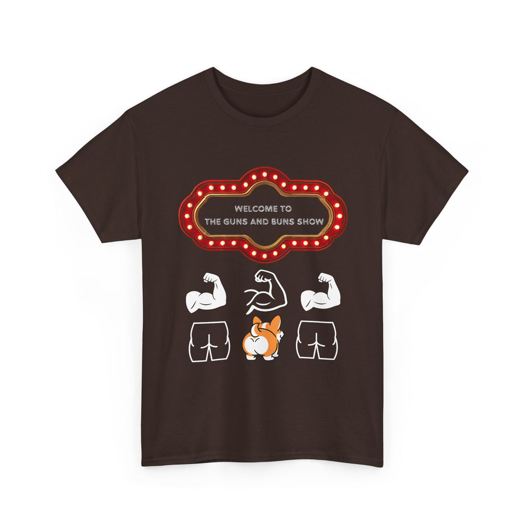 Corgi Buns & Guns Show Graphic Tee