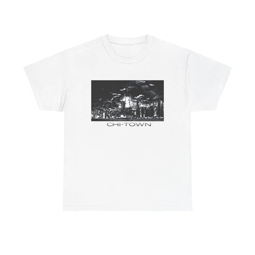 Chi-Town Skyline Tee — Chicago Night Cityscape T-Shirt