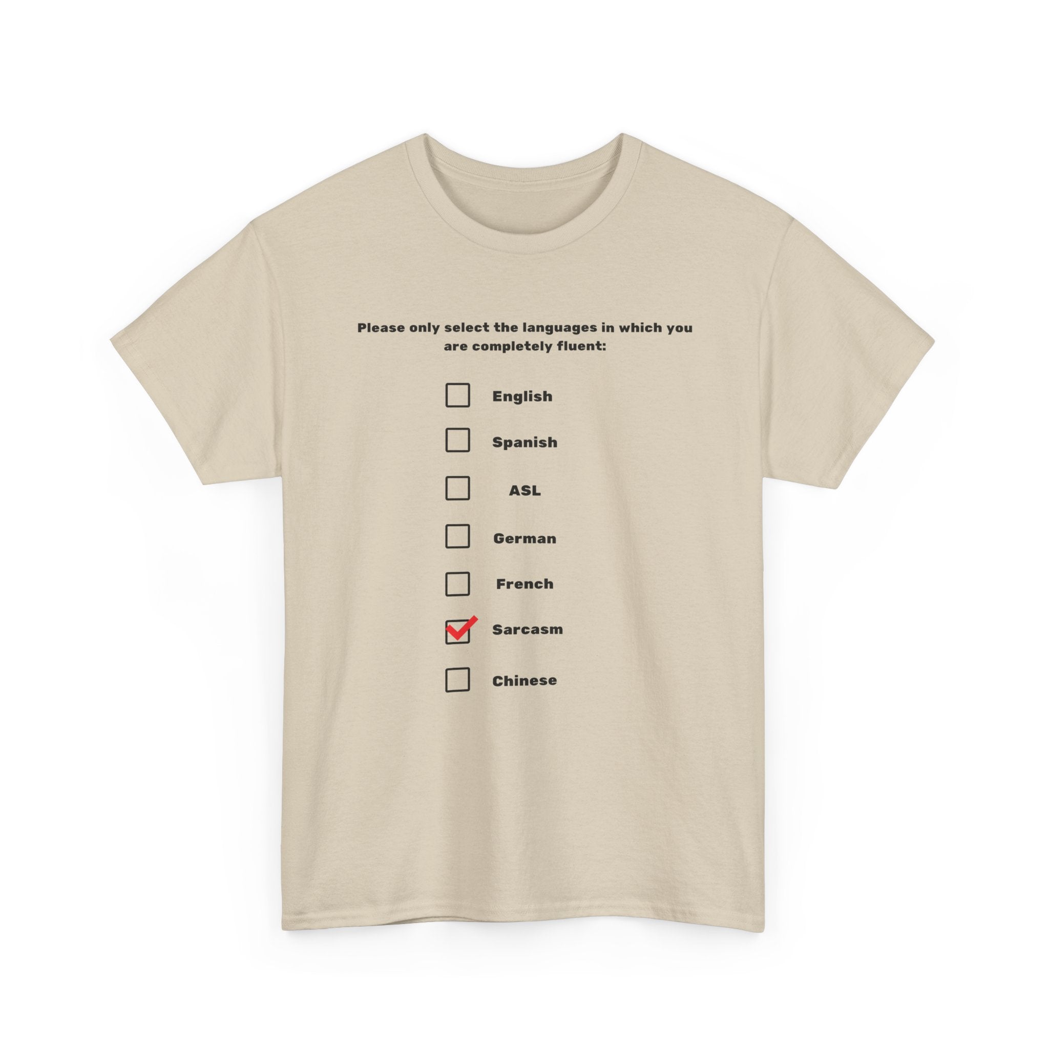 Language Checkbox Graphic Tee - Sarcasm