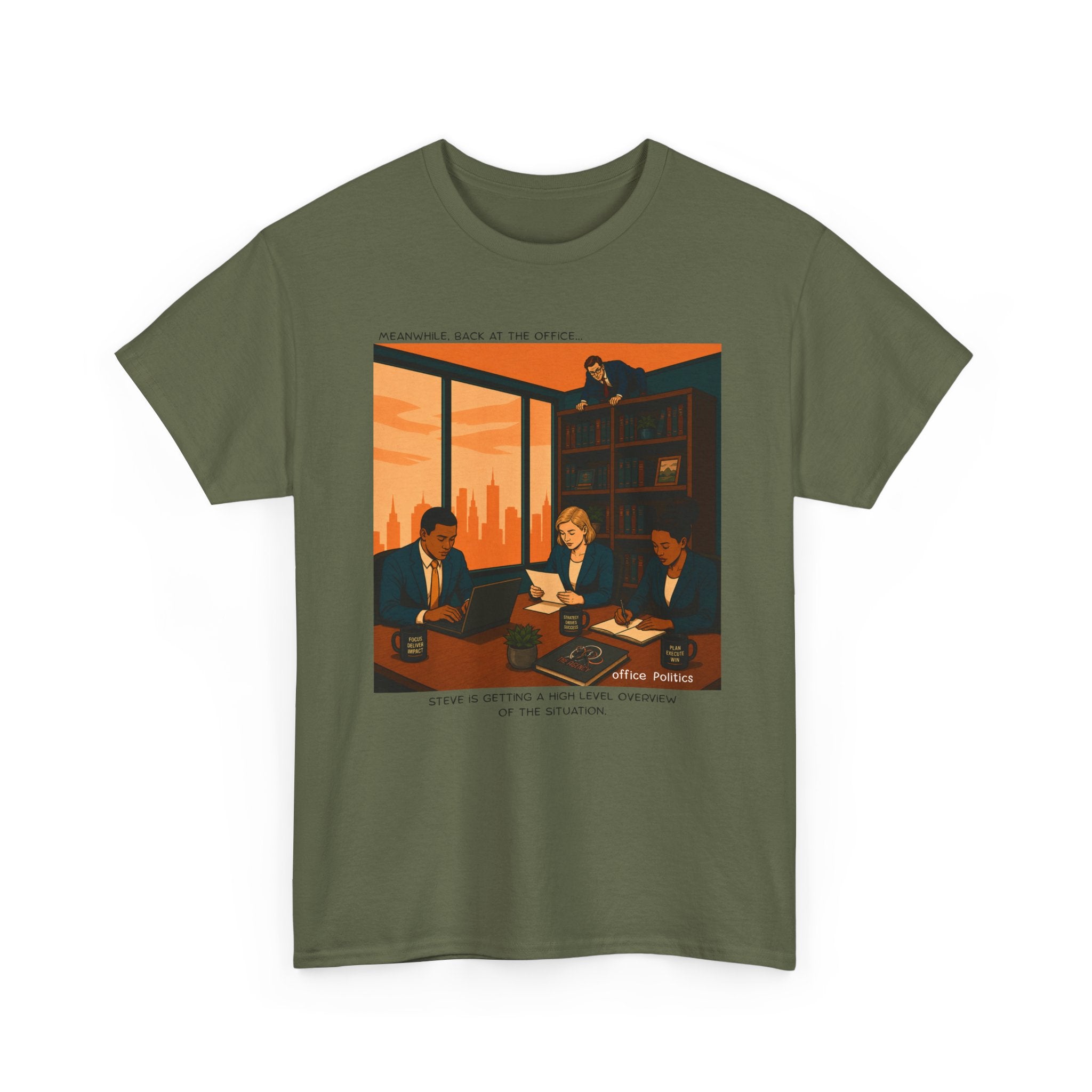 office Politics Retro T-Shirt — Steve's Overview Vintage Style Graphic Tee